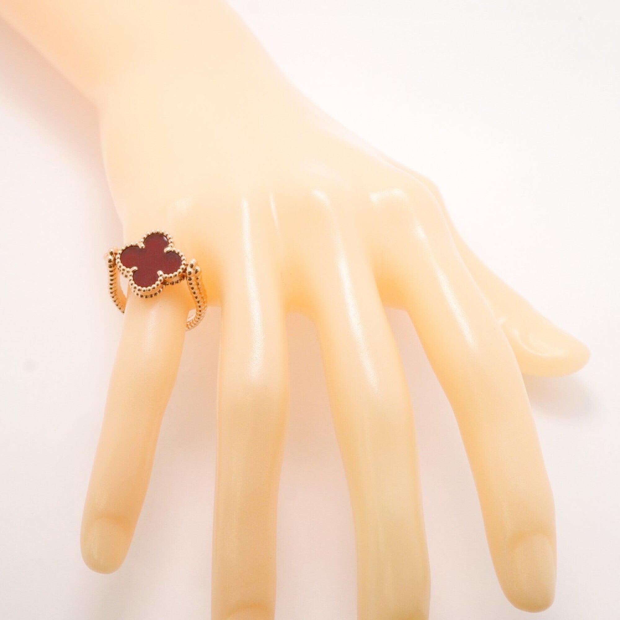 Van Cleef & Arpels Red Color Pink Gold (18K) Band Ring (Pre-Owned)