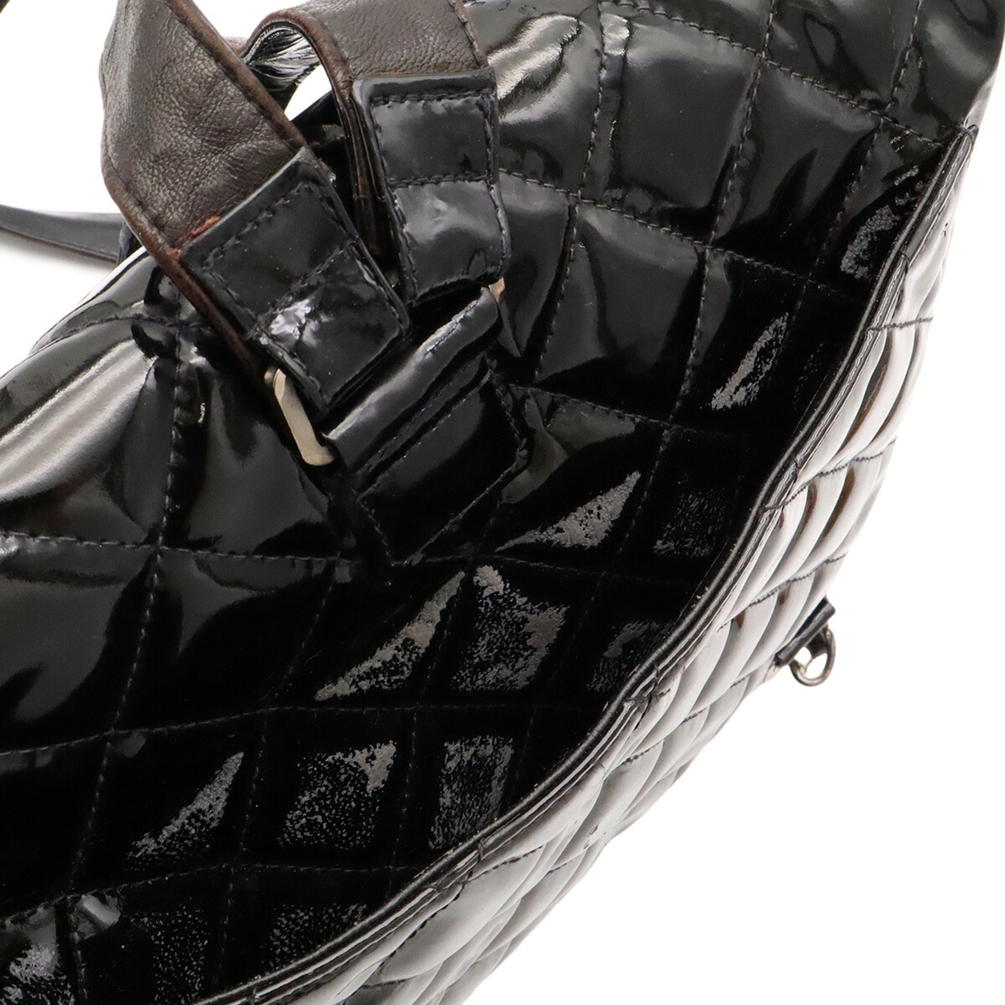 Chanel Black Patent Leather Backpack (Pre-Owned)