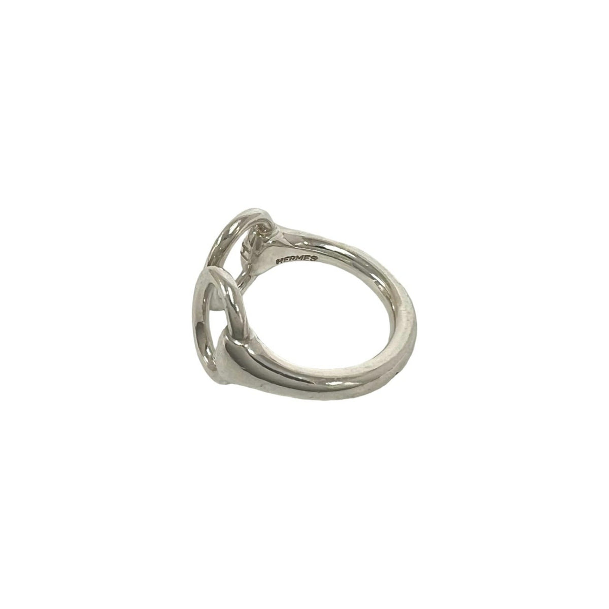 Hermes Silver Silver 925 Band Ring (Pre-Owned)