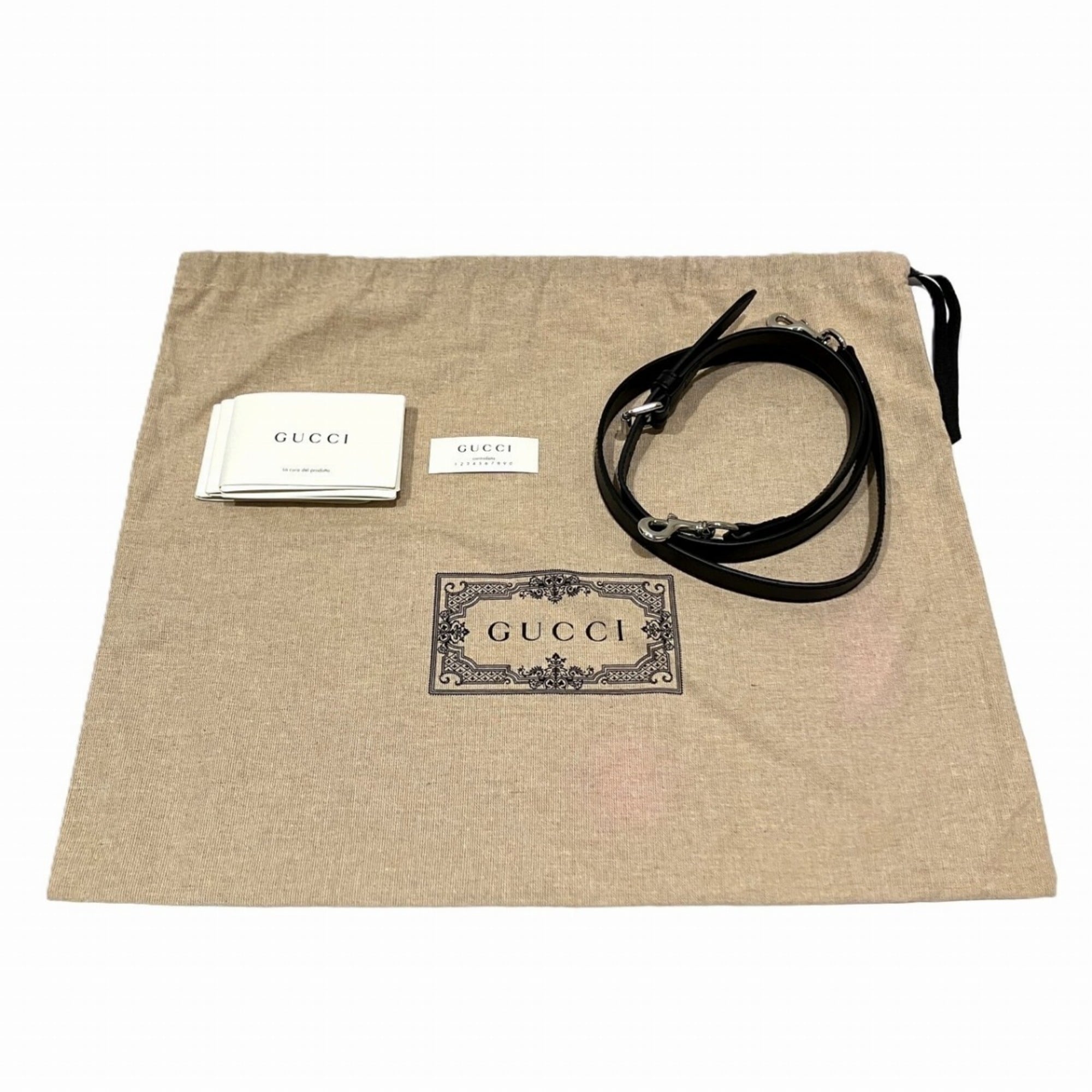 Gucci Black Gg Supreme Canvas Leather Shoulder Bag (Pre-Owned)