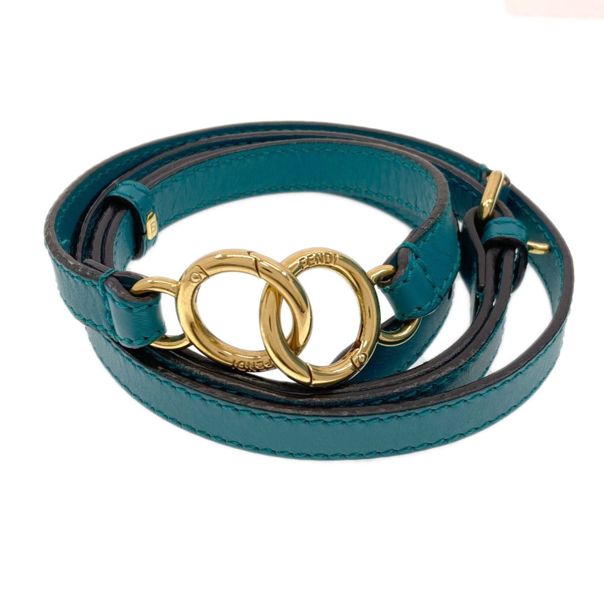 Fendi Turquoise Leather Handbag (Pre-Owned)