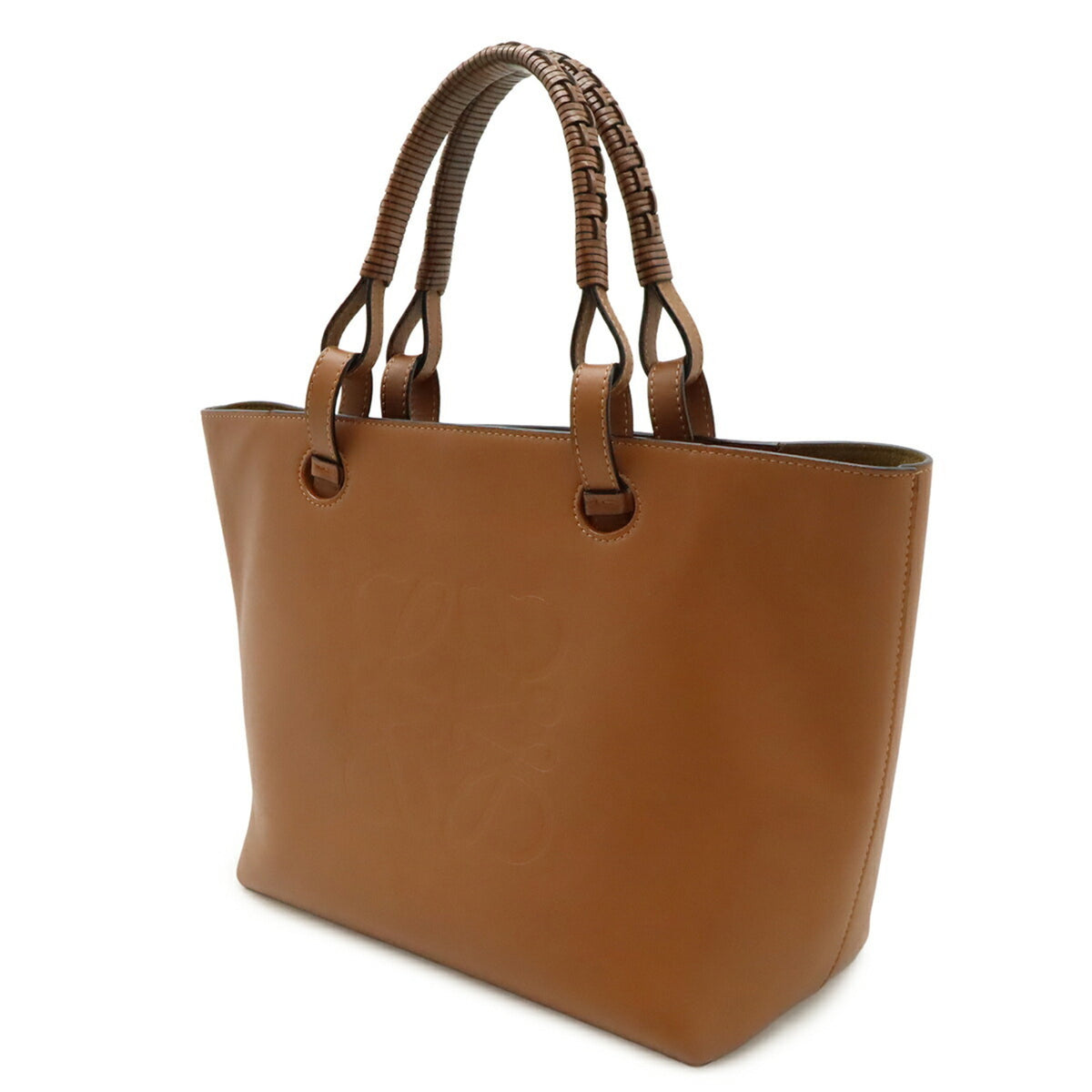 Loewe Brown Leather Handbag Shoulder Bag Tote Bag (Pre-Owned)