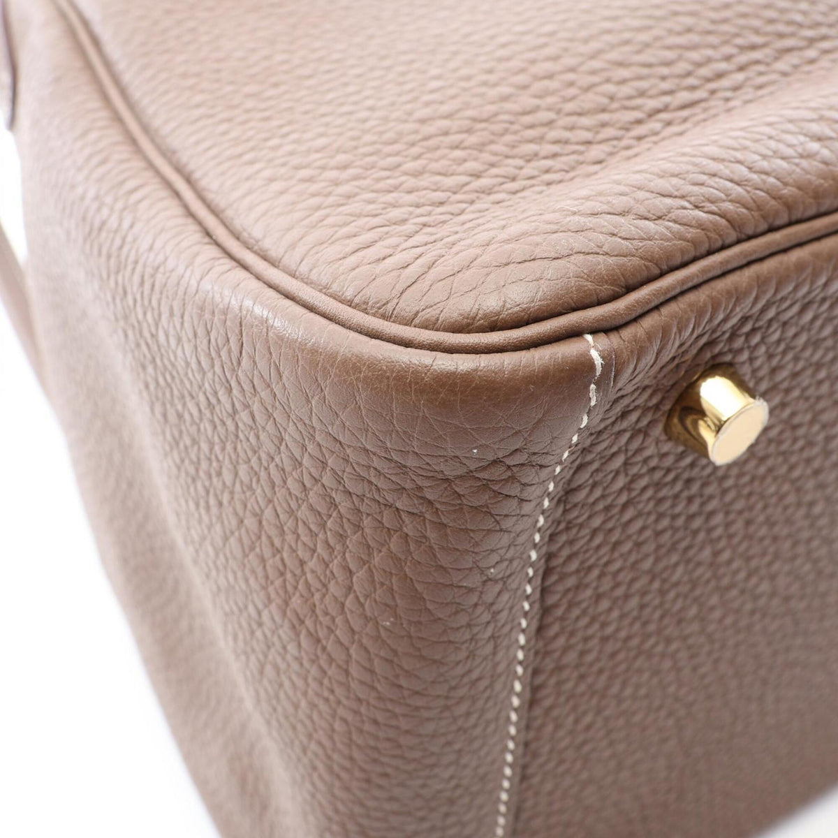 Hermes Gray Taurillon Clemence Leather Handbag Shoulder Bag (Pre-Owned)