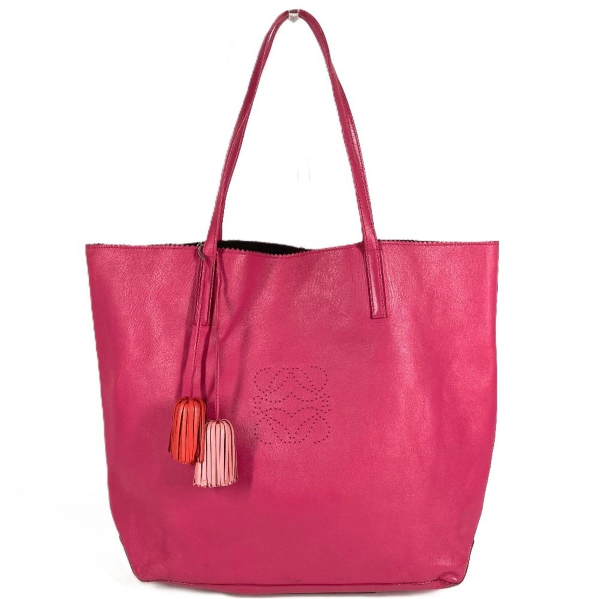 Loewe Pink Leather Shoulder Bag Tote Bag (Pre-Owned)