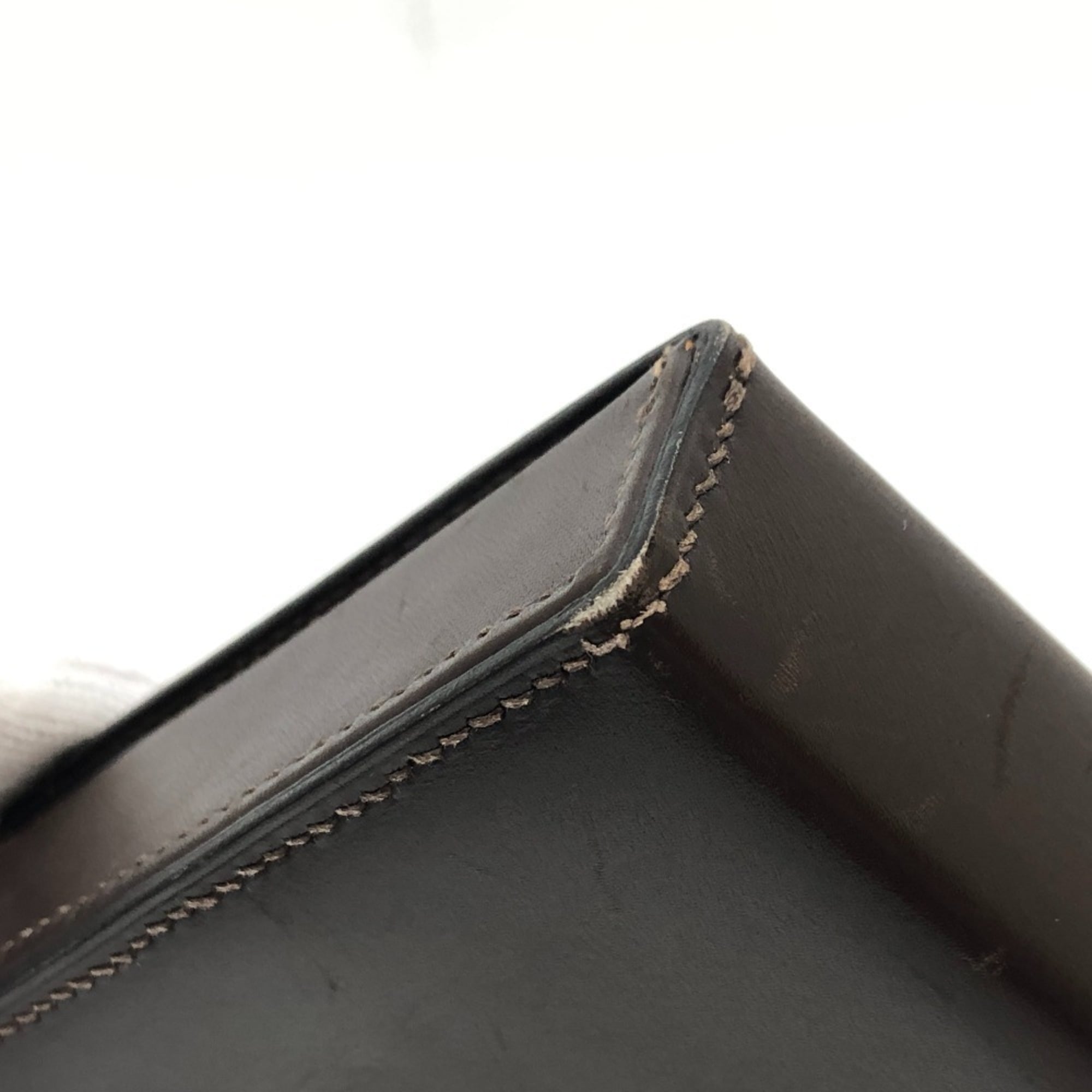 Hermes Brown Box Calf Leather Pouch (Pre-Owned)