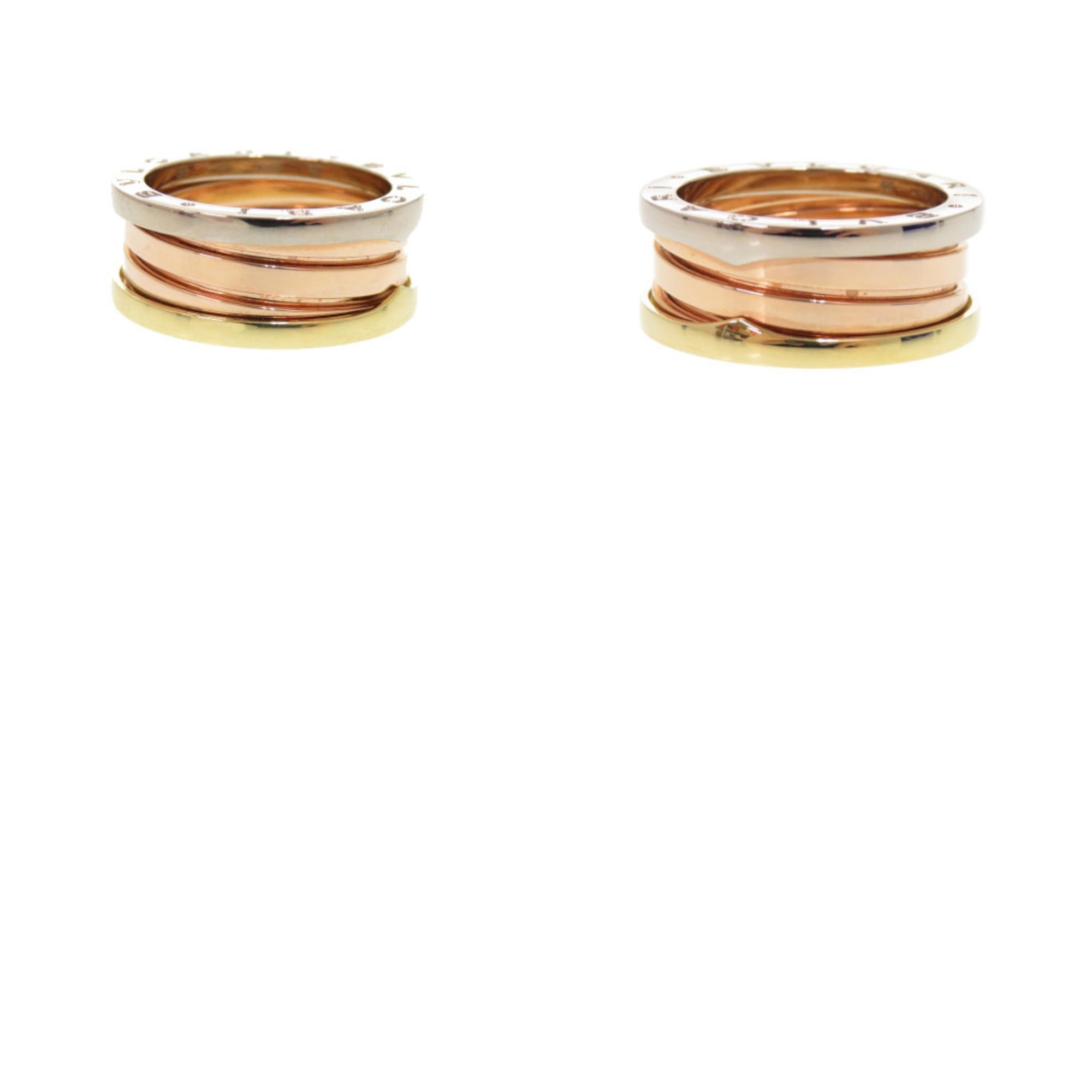 Bvlgari Yellow Gold (18K) Pink Gold (18K) White Gold (18K) Band Ring (Pre-Owned)