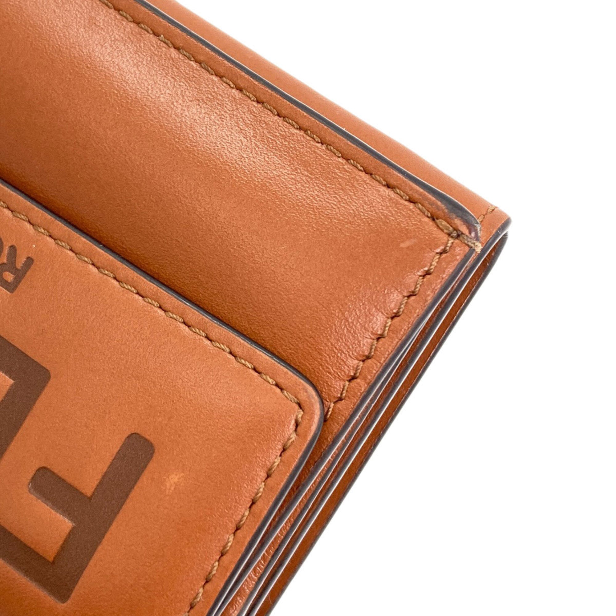 Fendi Brown Leather Wallet (Tri-Fold) (Pre-Owned)
