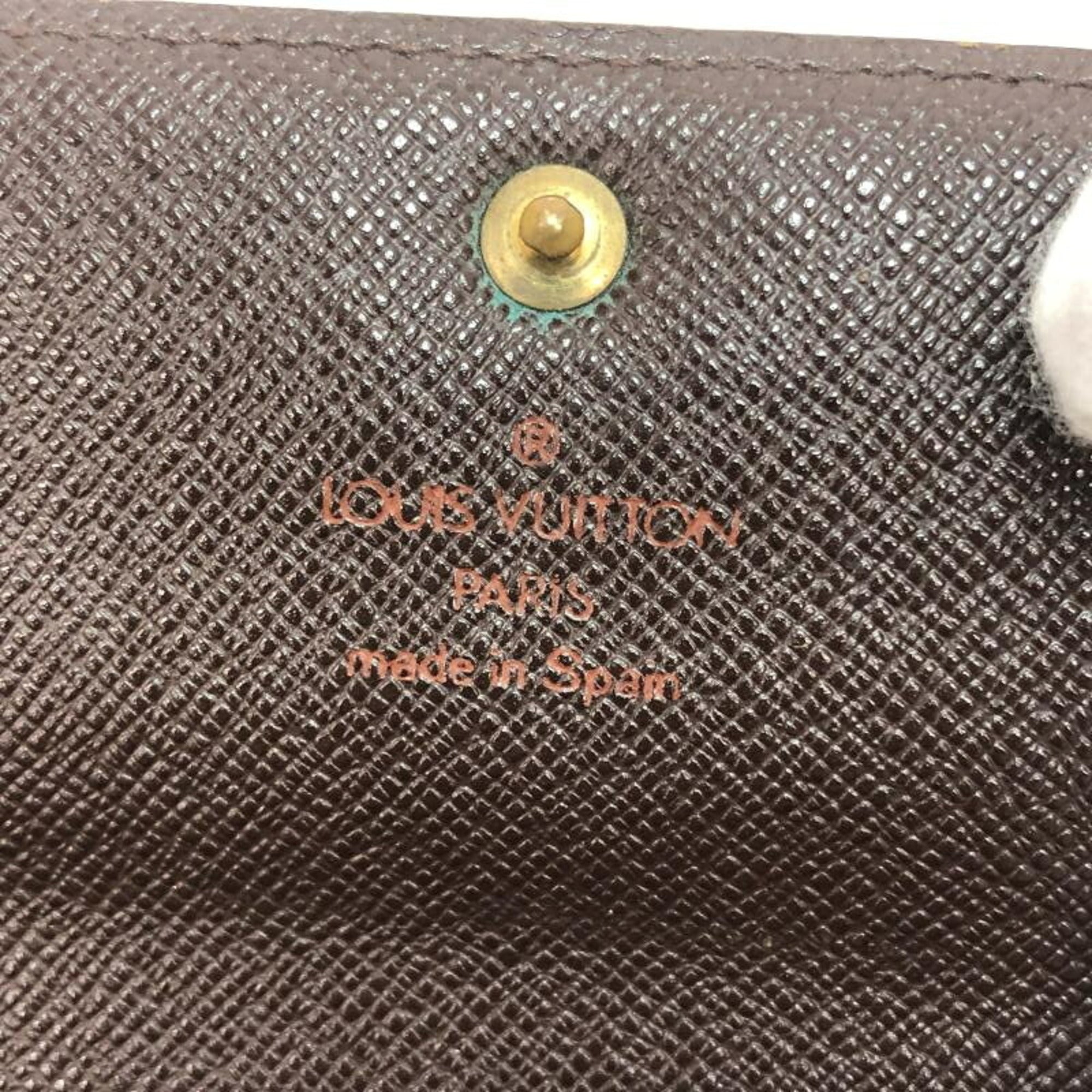 Louis Vuitton Damier Leather Long Wallet (Bi-Fold) (Pre-Owned)