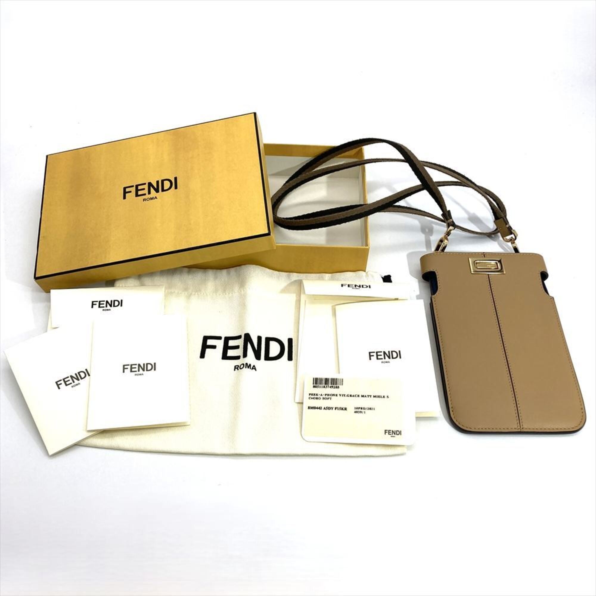 Fendi Camel Leather Shoulder Bag (Pre-Owned)
