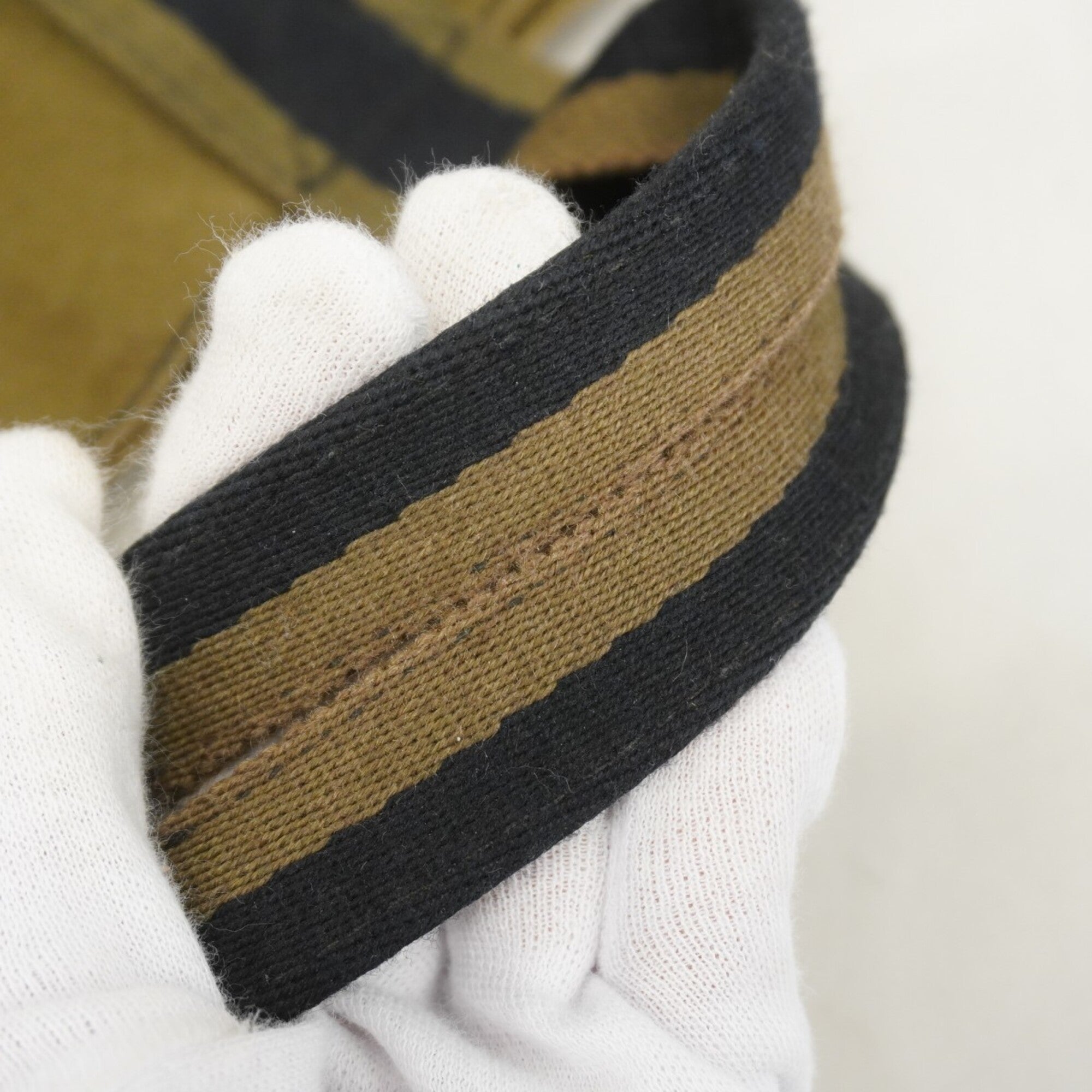 Hermes Black Khaki Canvas Tote Bag (Pre-Owned)