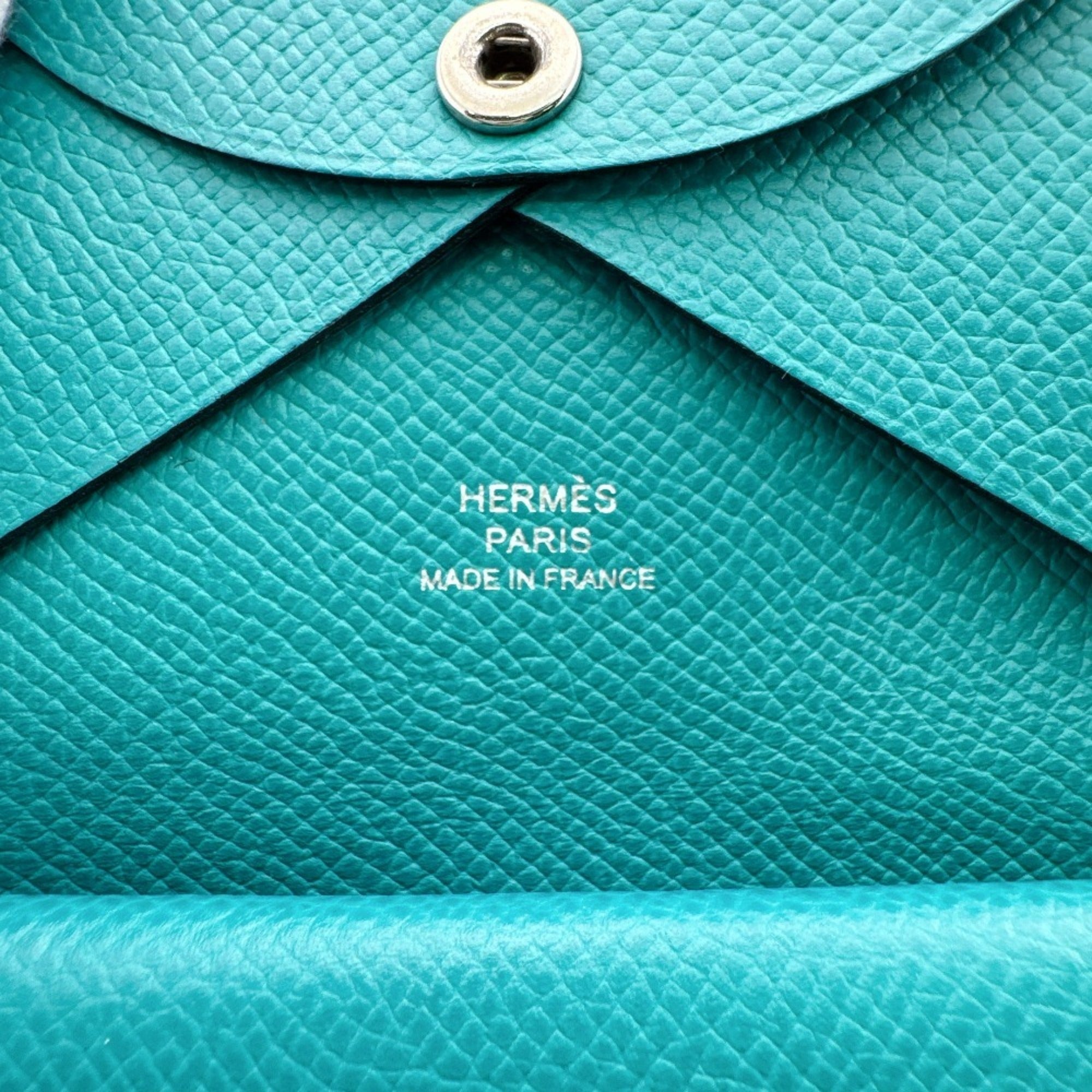 Hermes Green Epsom Leather Coin Purse/Coin Case (Pre-Owned)