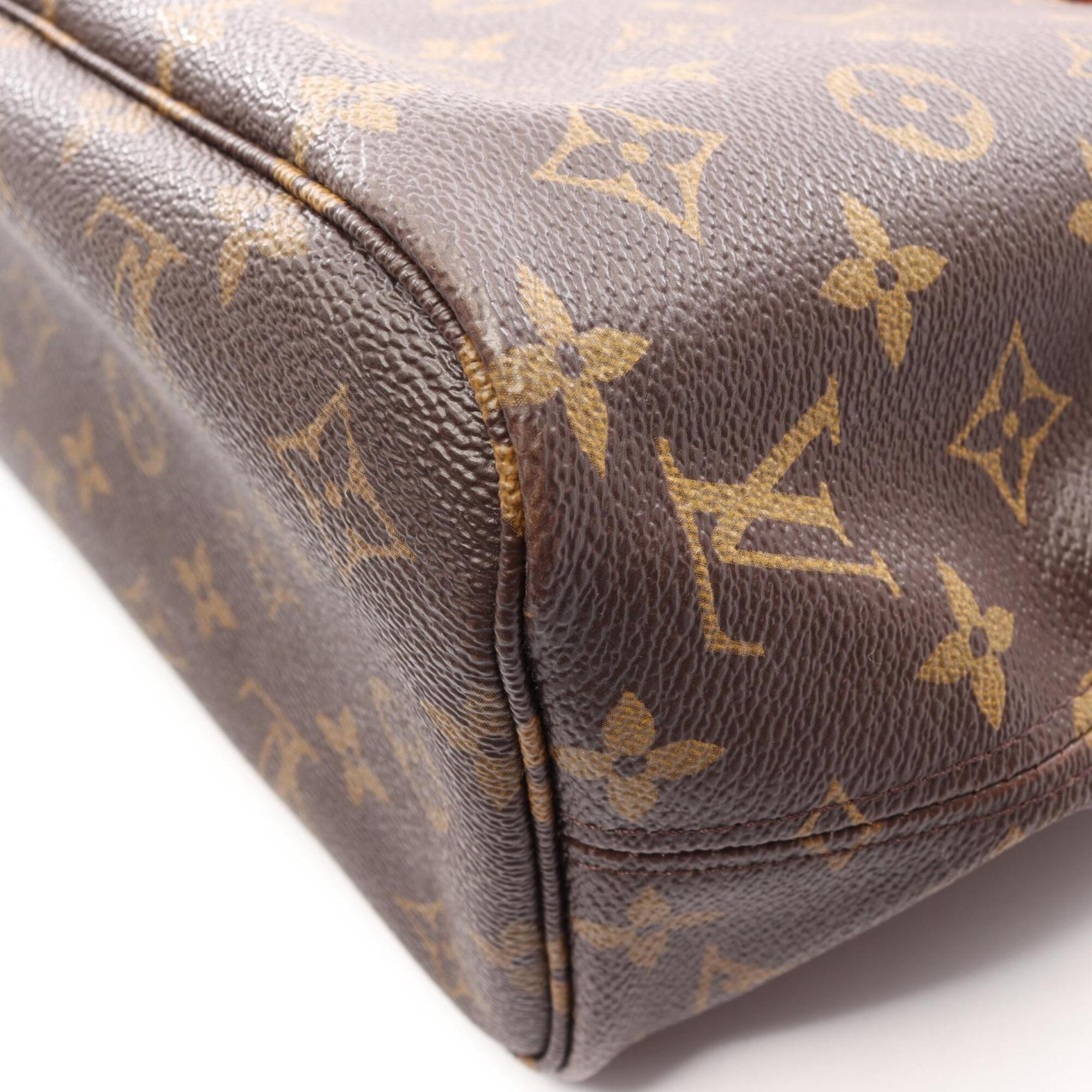 Louis Vuitton Brown Coated Canvas Leather Handbag Tote Bag (Pre-Owned)
