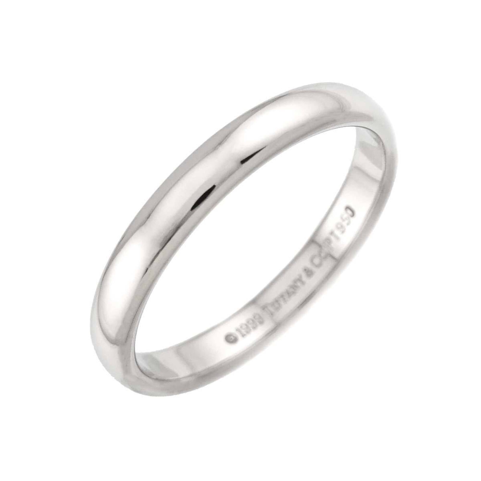 Tiffany Platinum Platinum 950 Band Ring (Pre-Owned)