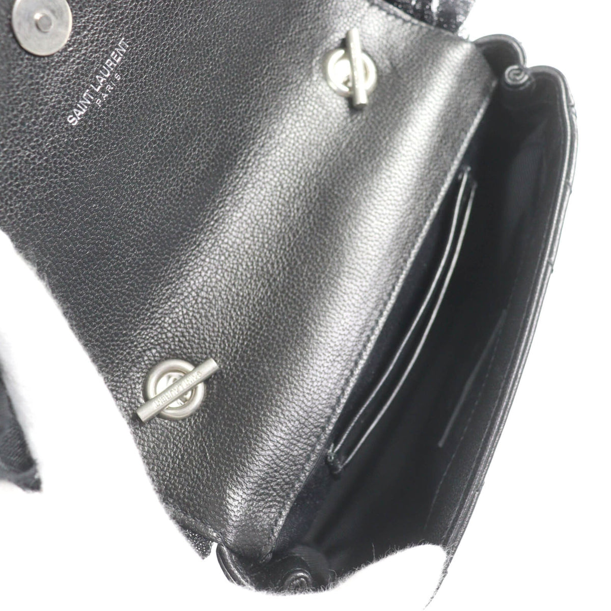 Saint Laurent Black Leather Shoulder Bag (Pre-Owned)