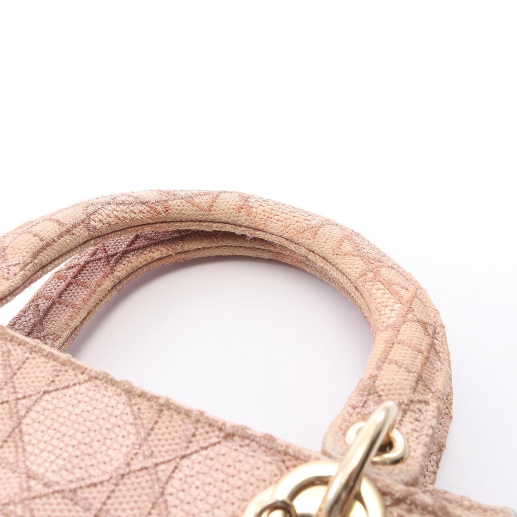 Christian Dior Pink Canvas Handbag (Pre-Owned)