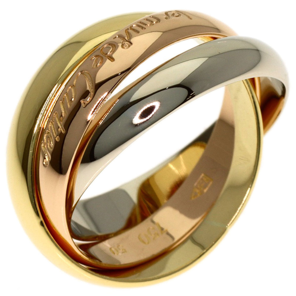Cartier Trinity Yellow Gold (18K) Pink Gold (18K) White Gold (18K) Band Ring (Pre-Owned)