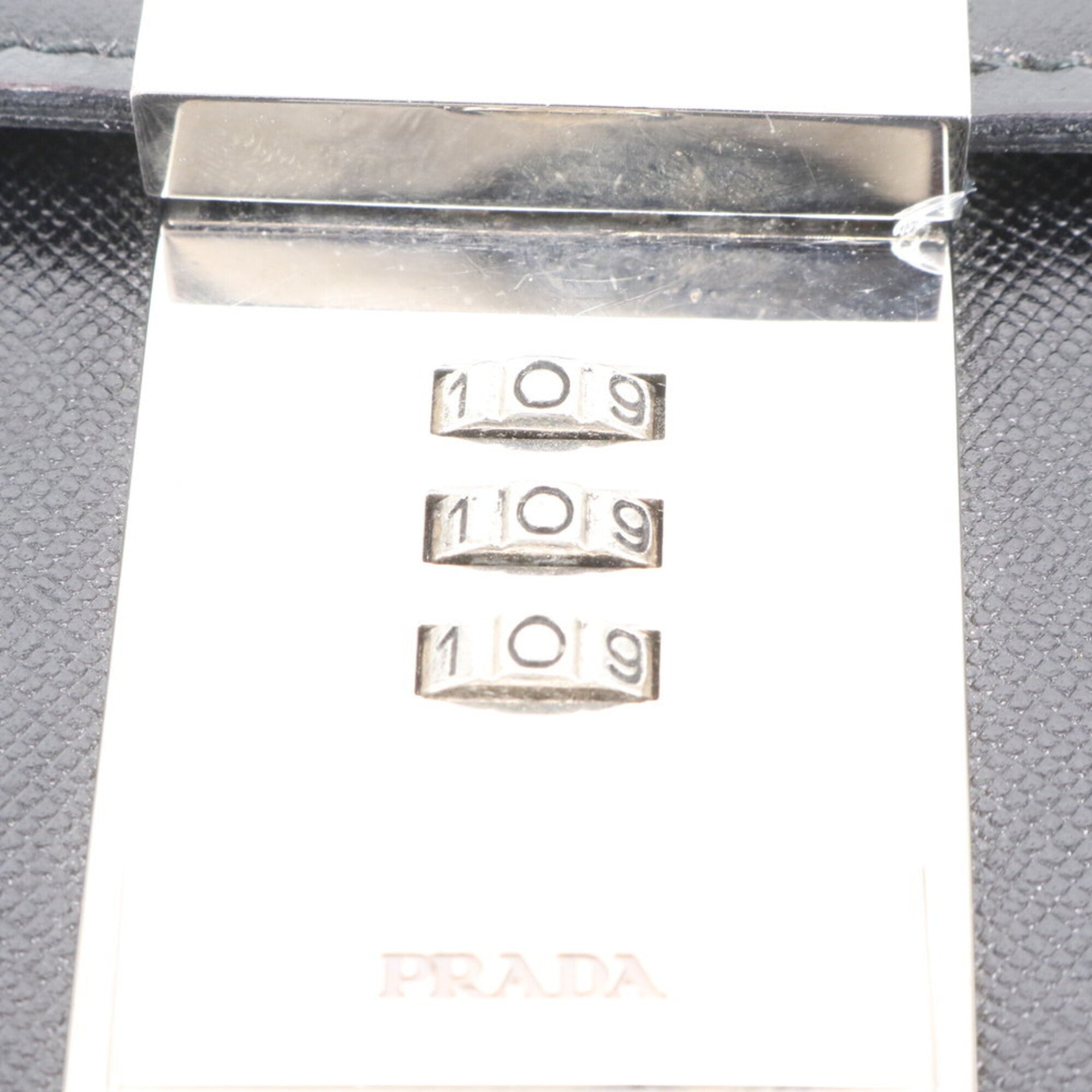 Prada Saffiano Black Leather Briefcase Tote Bag (Pre-Owned)