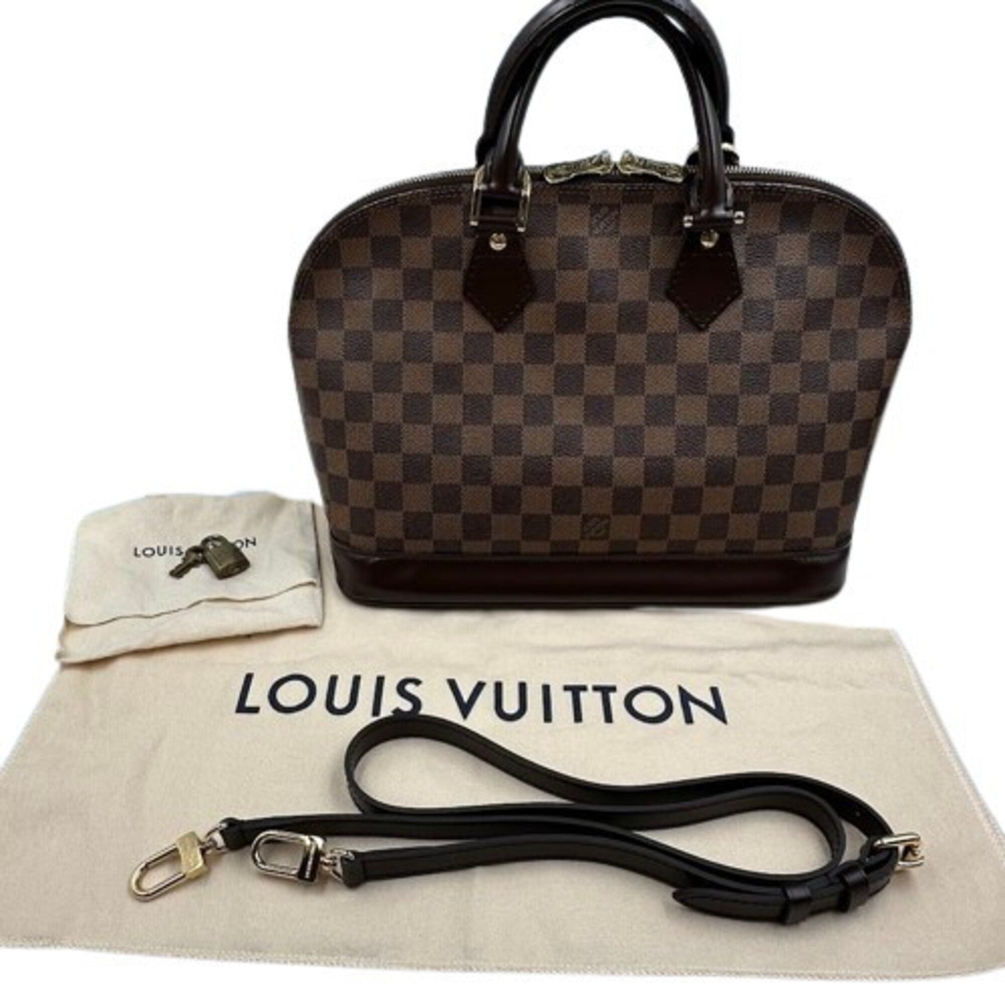 Louis Vuitton Brown Damier Canvas Pvc Handbag (Pre-Owned)