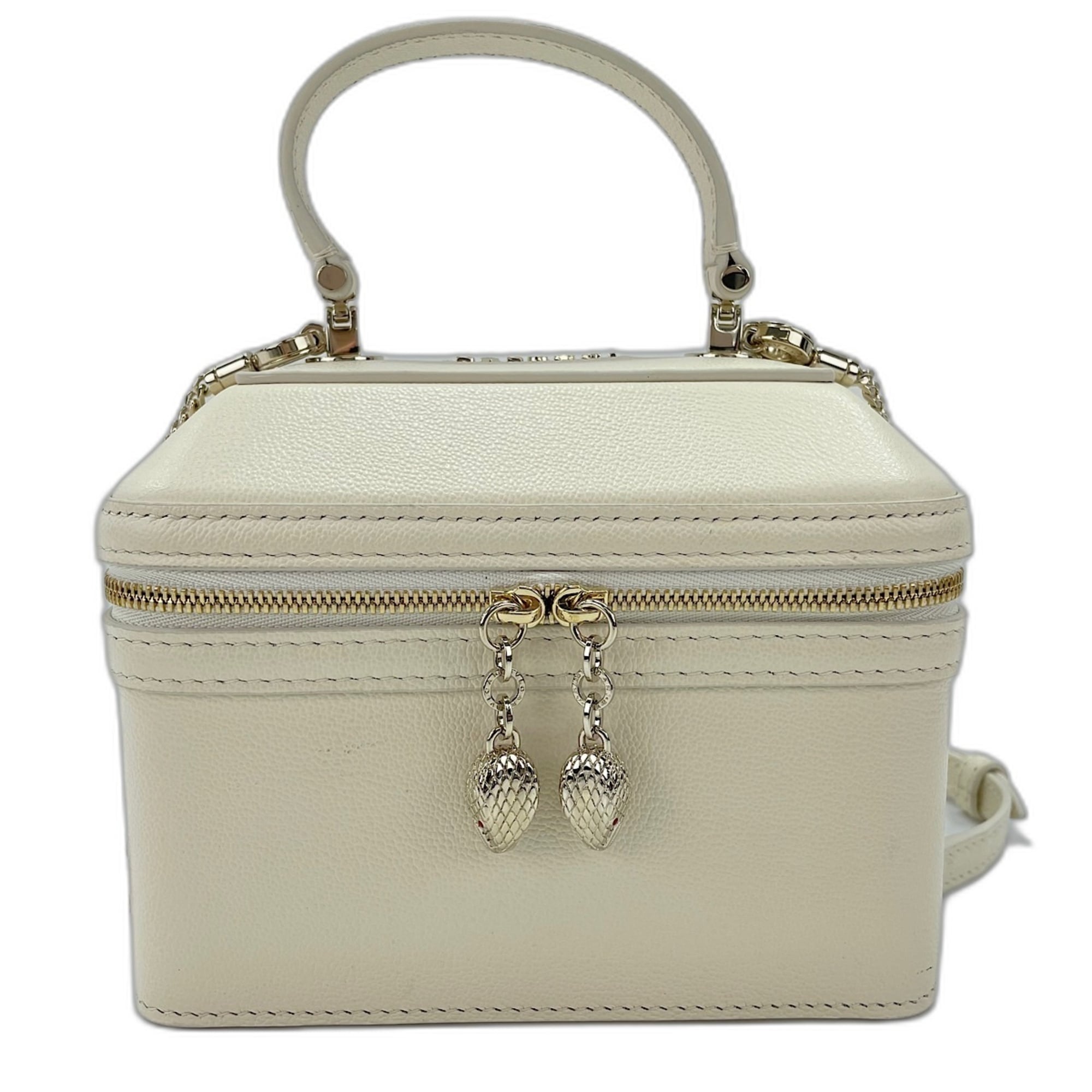 Bvlgari White Leather Handbag (Pre-Owned)