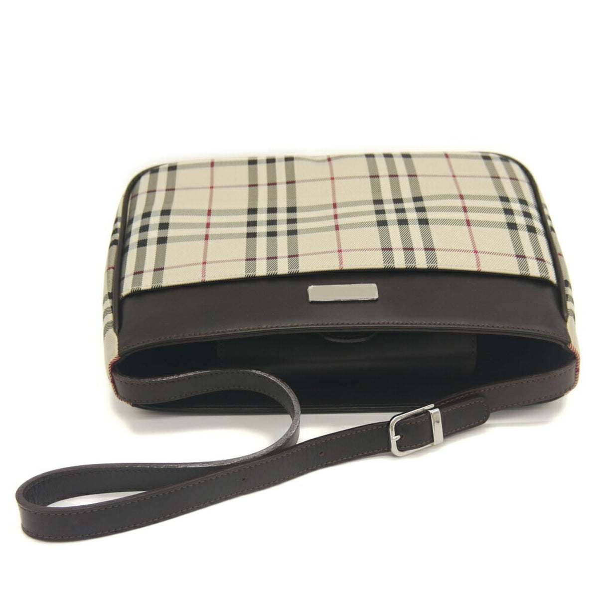Burberry Beige Canvas Leather Shoulder Bag (Pre-Owned)