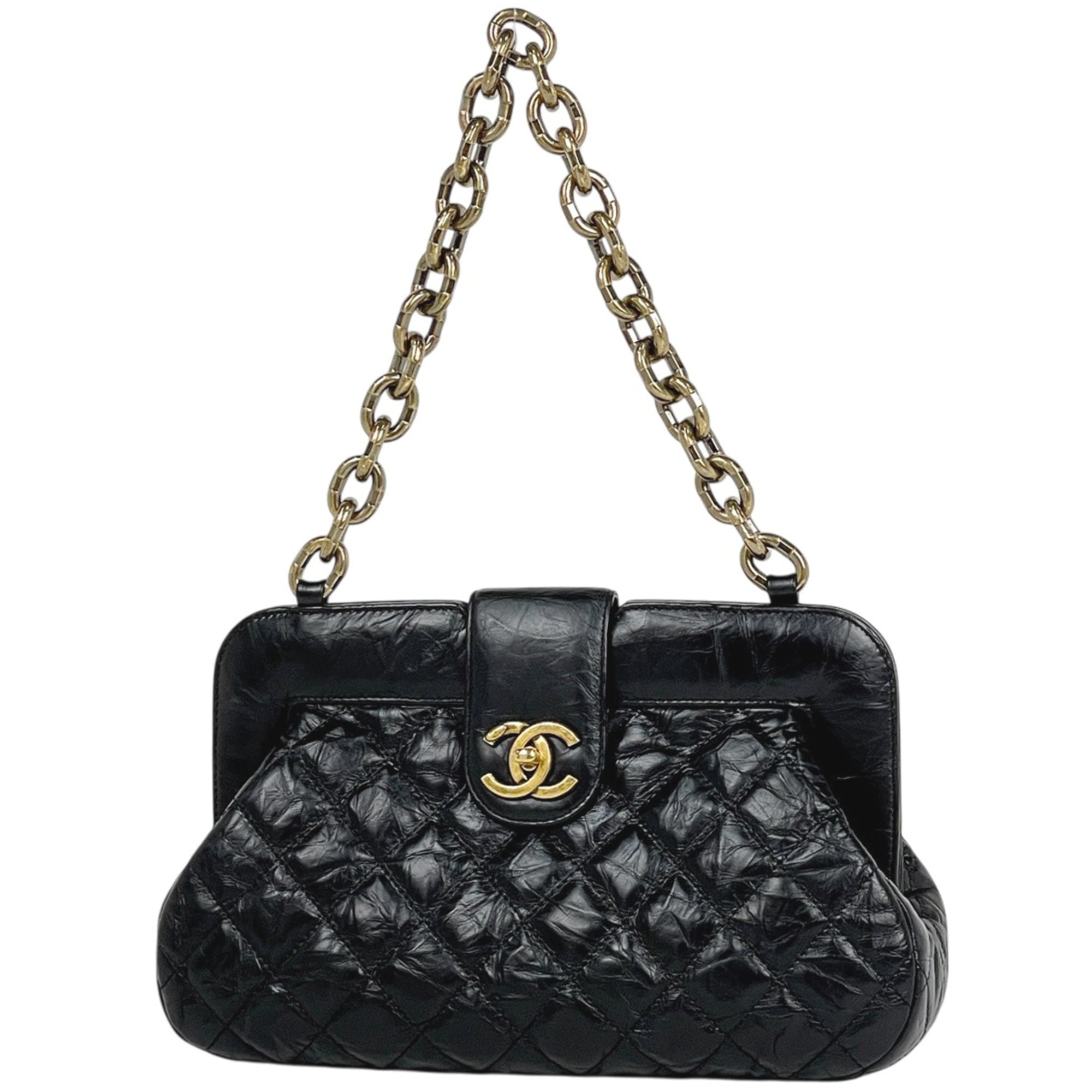 Chanel Black Leather Shoulder Bag (Pre-Owned)