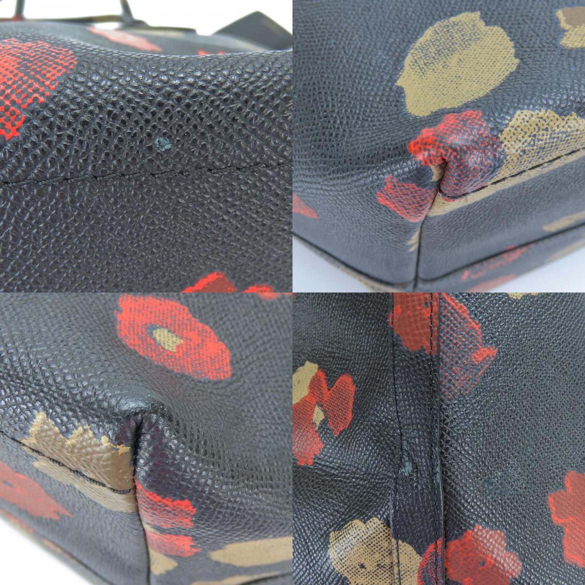 Coach Black Leather Tote Bag (Pre-Owned)