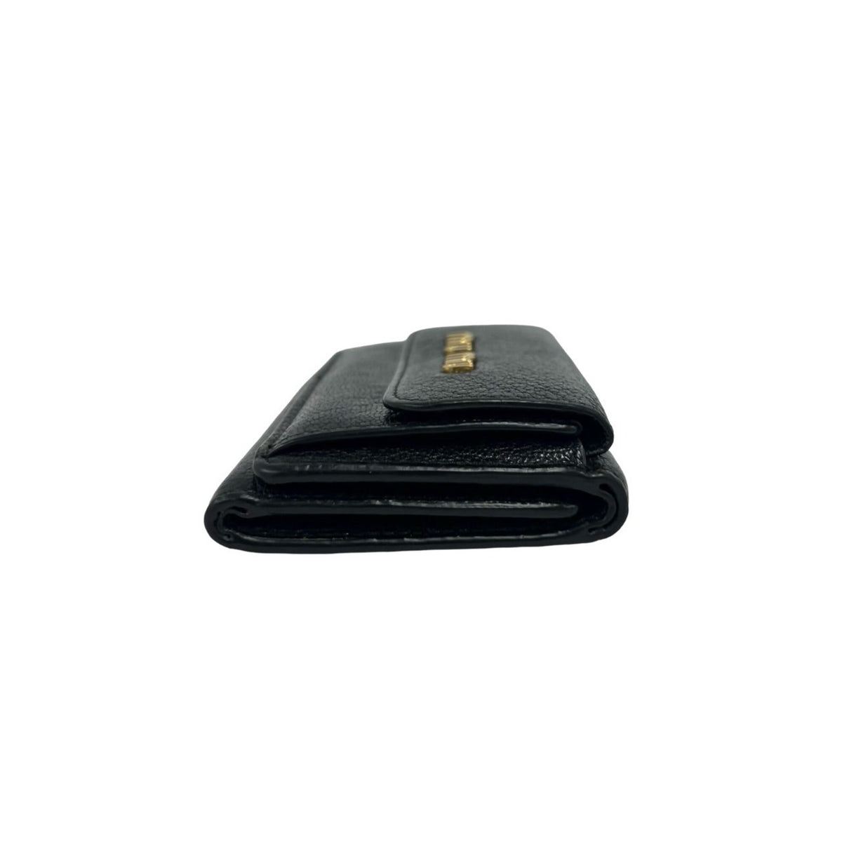 Miu Miu Black Leather Wallet (Tri-Fold) (Pre-Owned)