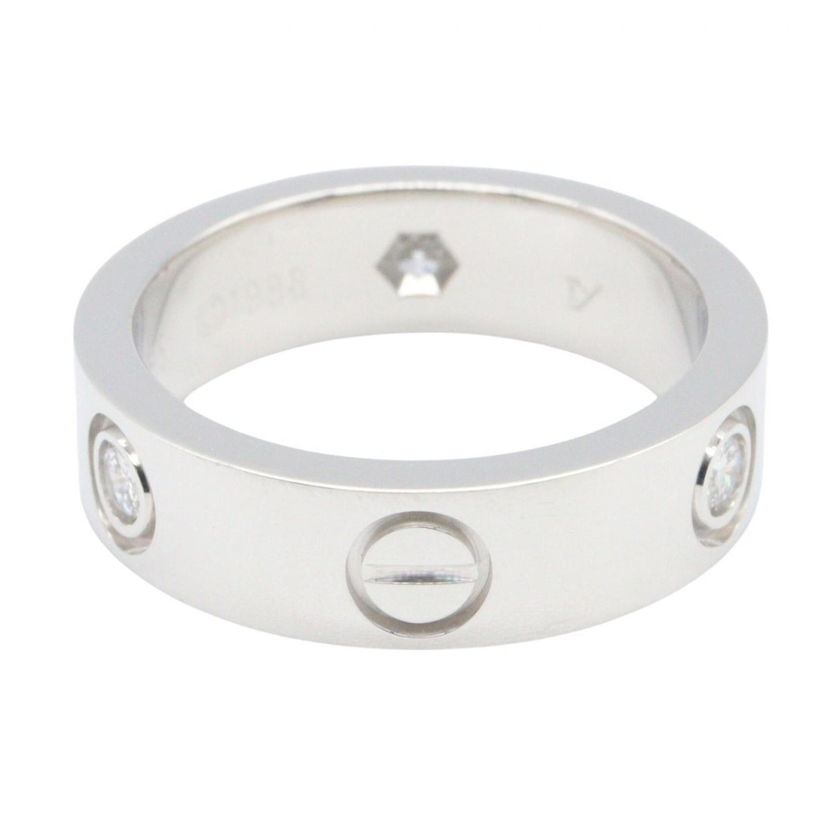 Cartier Silver Clear White Gold (18K) Band Ring (Pre-Owned)