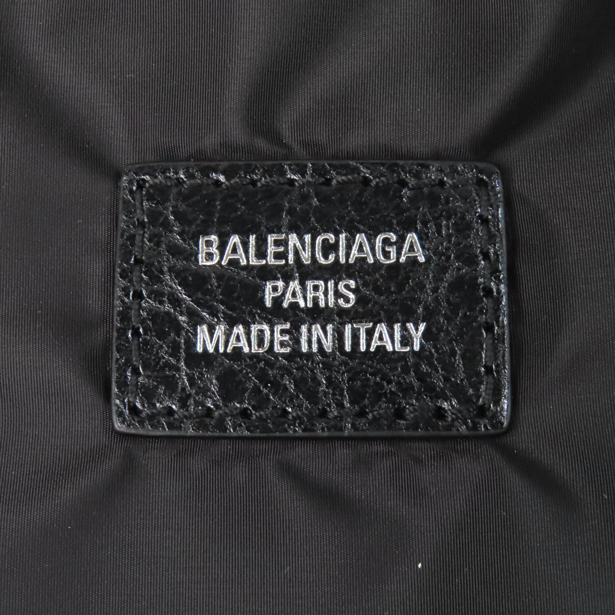 Balenciaga Gray Leather Polyamide Pouch (Pre-Owned)