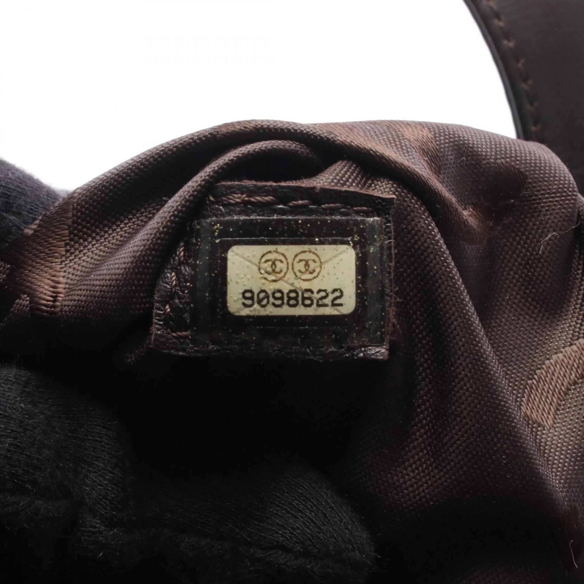 Chanel Brown Leather Handbag Tote Bag (Pre-Owned)