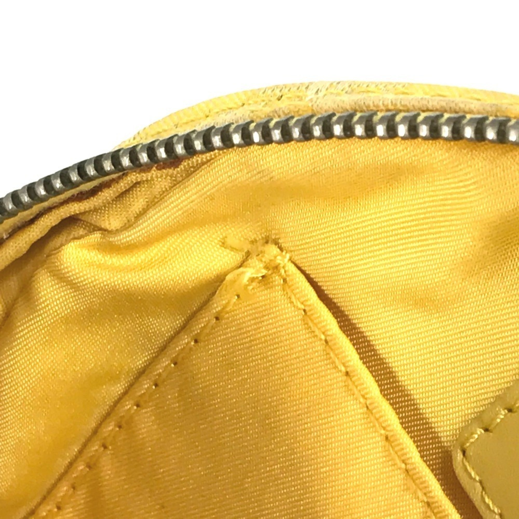 Chanel New Travel Line Yellow Nylon Pouch Wash Bag (Pre-Owned)