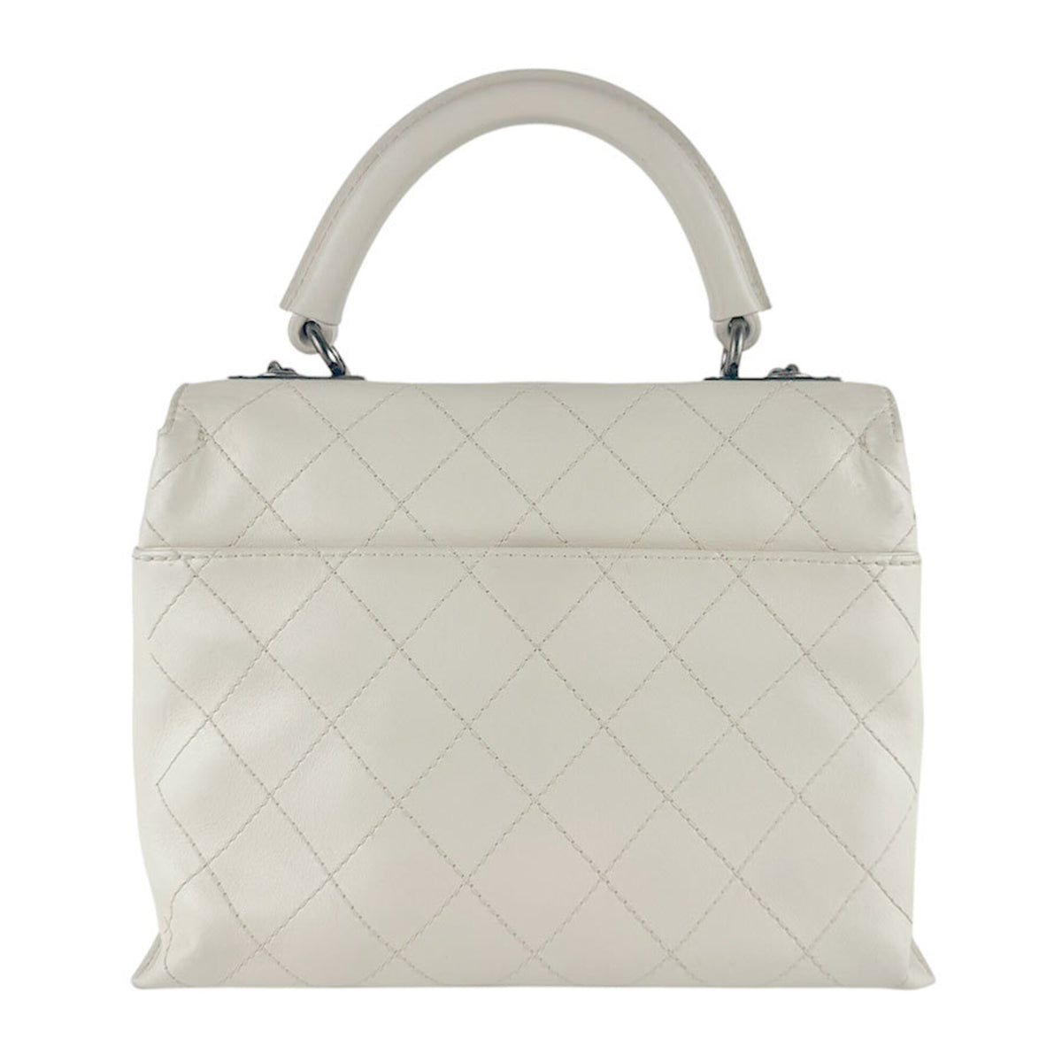 Chanel Ivory Leather Handbag Shoulder Bag (Pre-Owned)