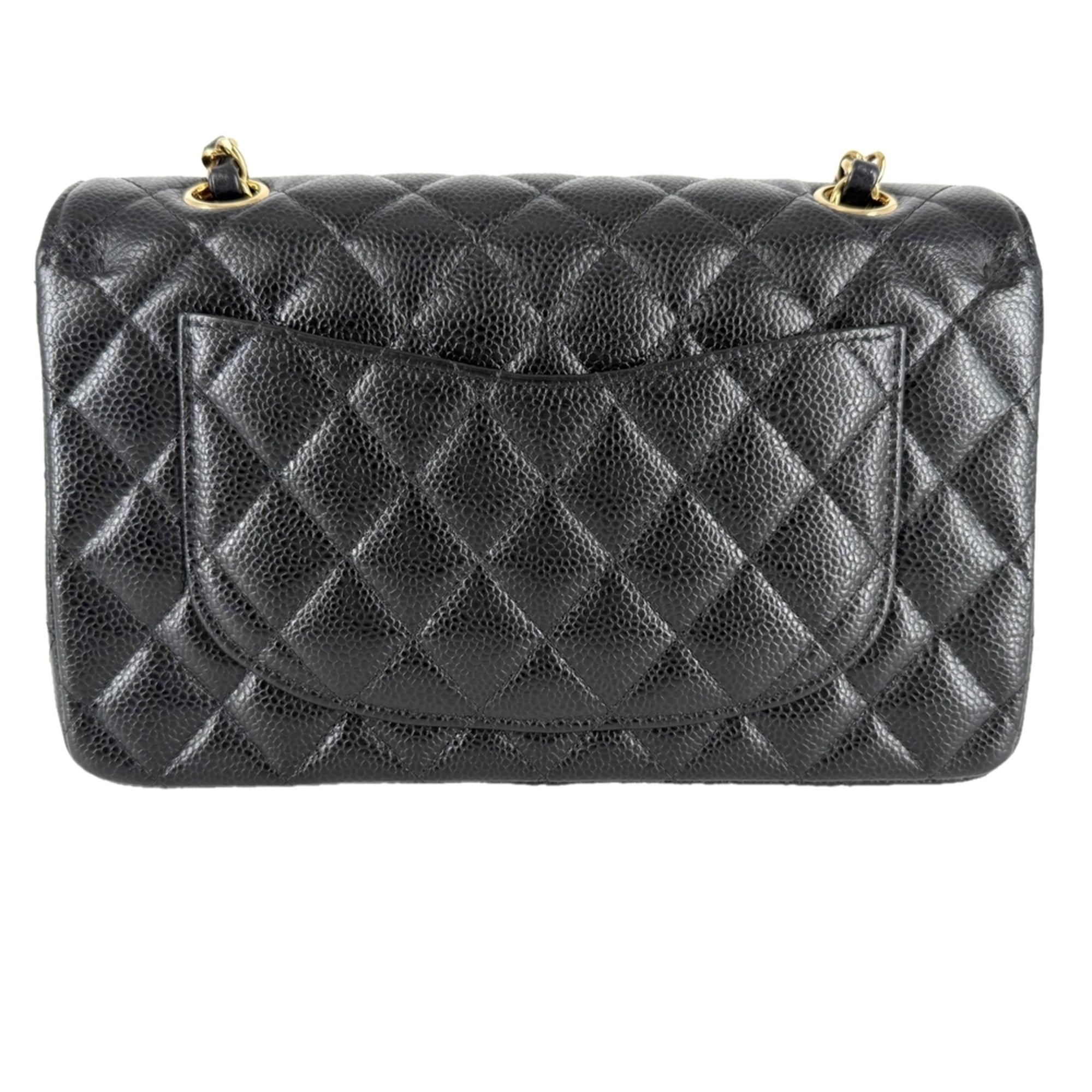 Chanel Black Grained Calfskin Shoulder Bag (Pre-Owned)