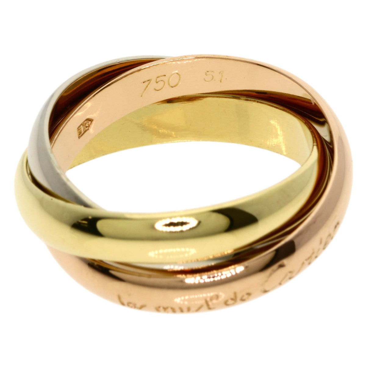 Cartier Trinity Yellow Gold (18K) Pink Gold (18K) White Gold (18K) Band Ring (Pre-Owned)