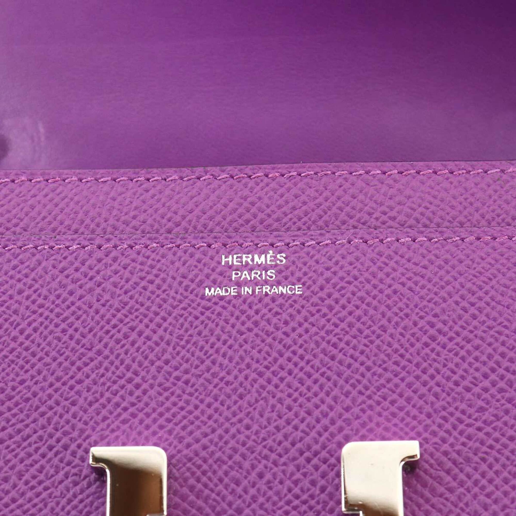 Hermes Anemone Epsom Leather Long Wallet (Bi-Fold) (Pre-Owned)