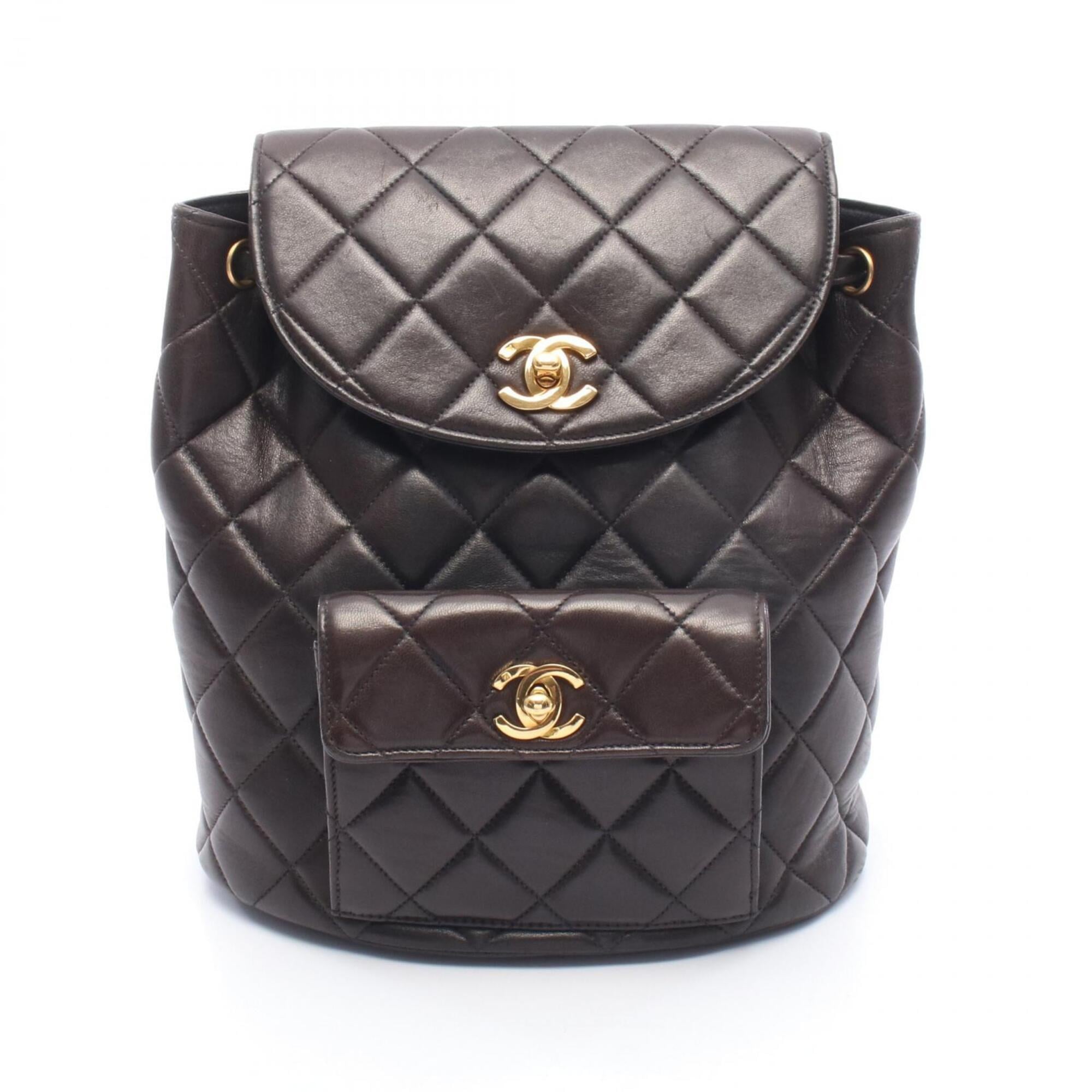 Chanel Black Leather Backpack (Pre-Owned)