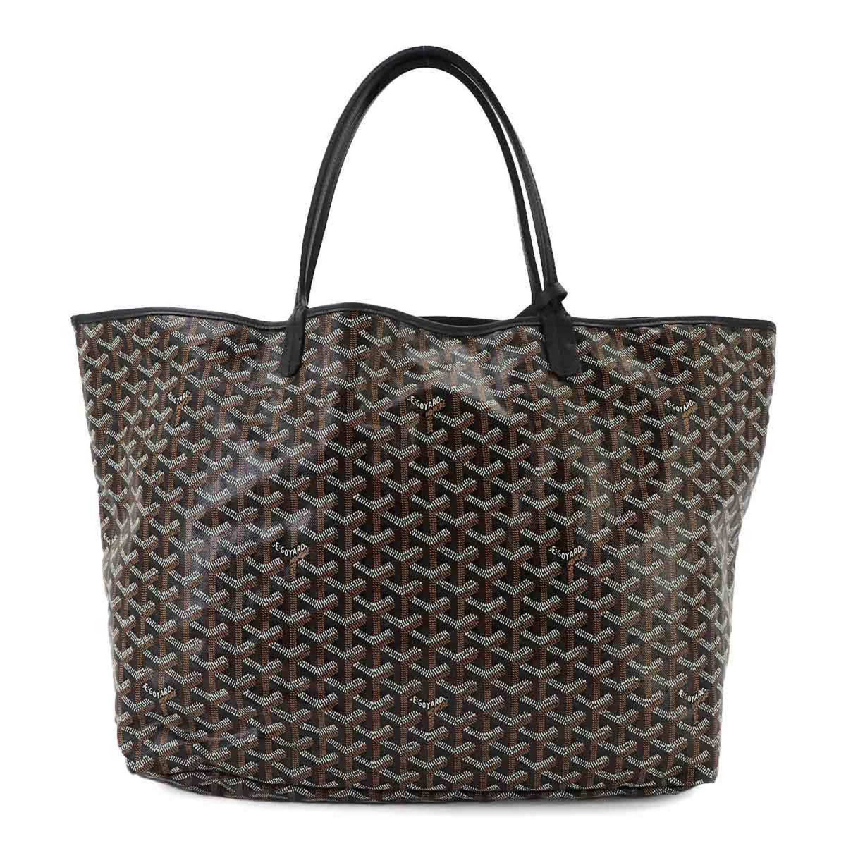 Goyard Saint Louis Black Pvc Leather Handbag Tote Bag (Pre-Owned)