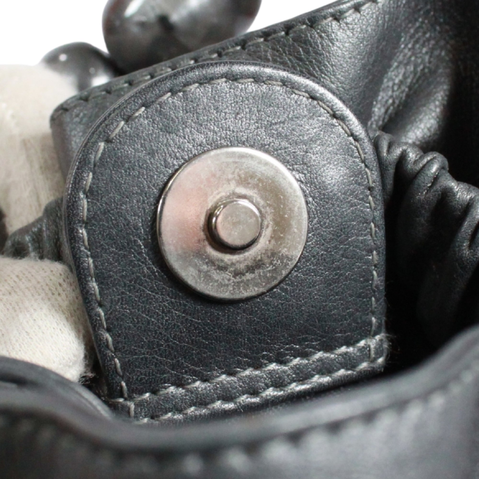 Christian Dior Gray Leather Handbag (Pre-Owned)