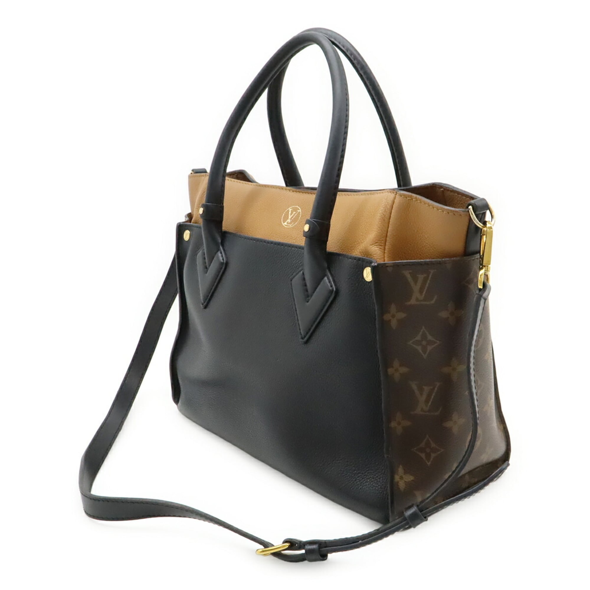 Louis Vuitton Monogram Black Noir Monogram Leather Handbag Shoulder Bag (Pre-Owned)