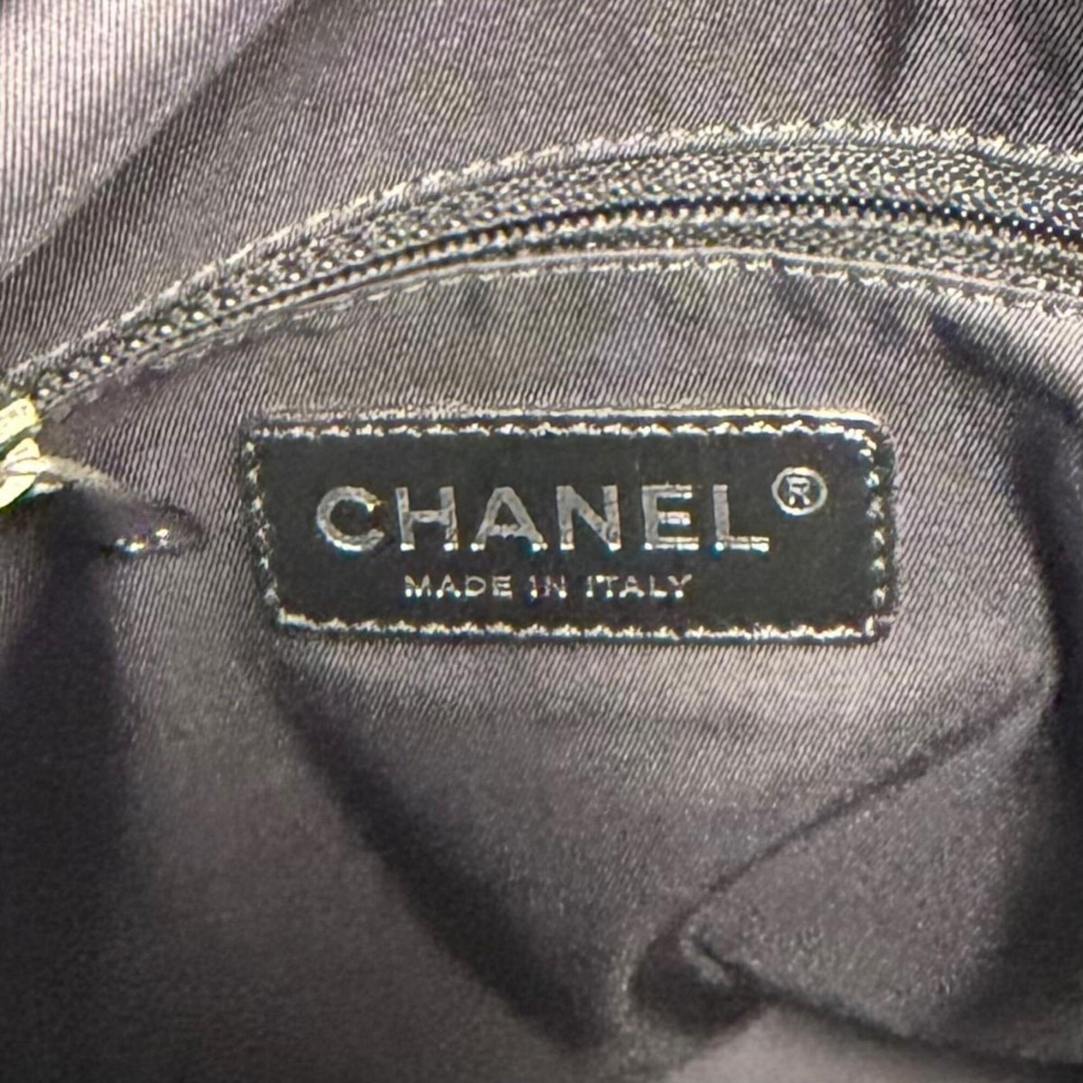 Chanel Black Coated Canvas Leather Tote Bag (Pre-Owned)
