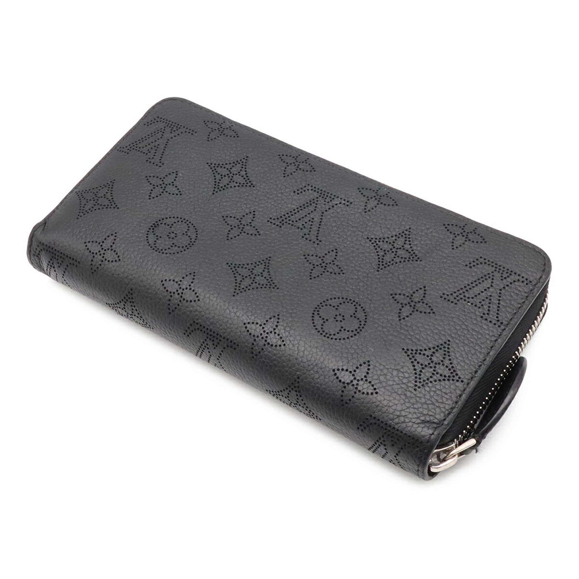 Louis Vuitton Noir Leather Long Wallet (Bi-Fold) (Pre-Owned)