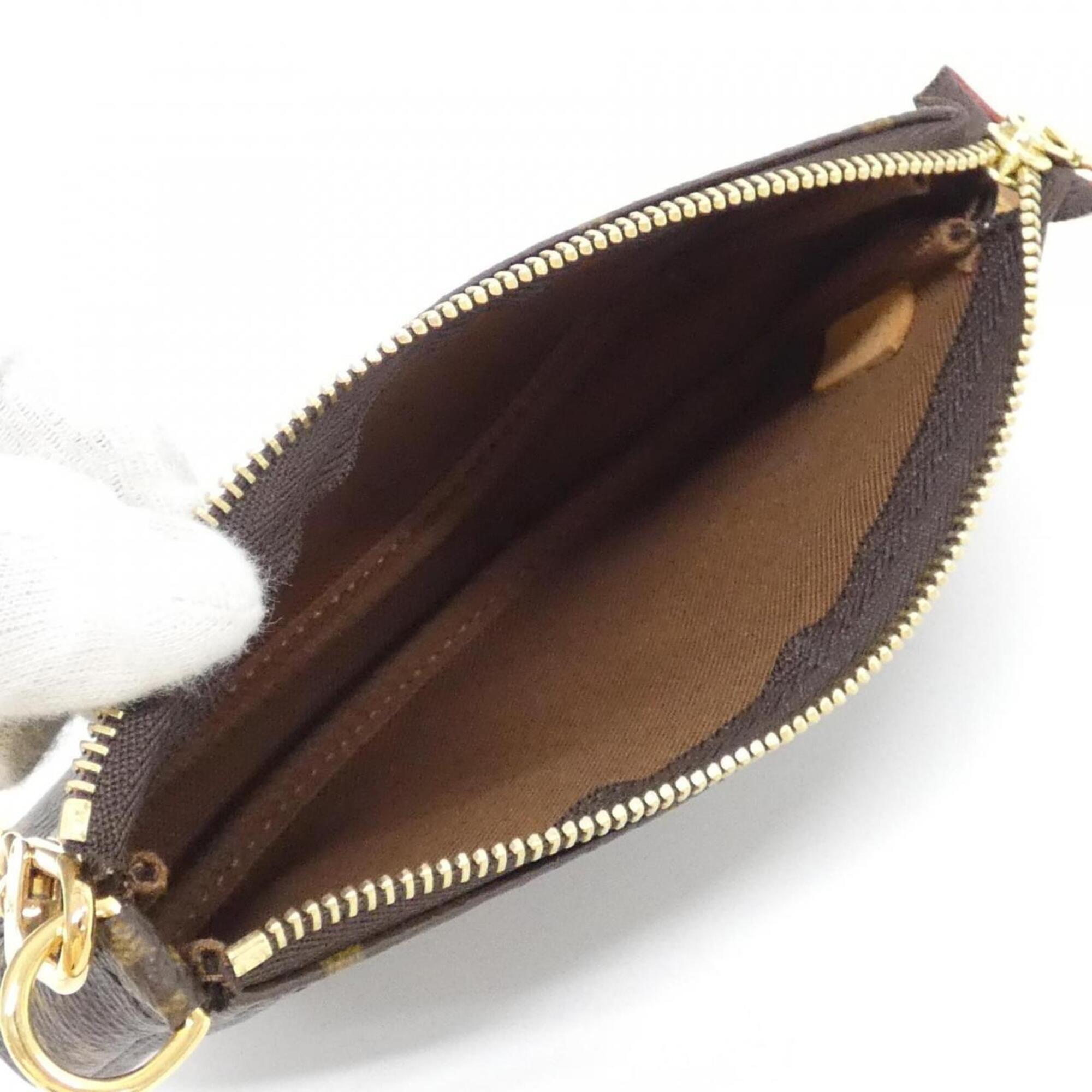 Louis Vuitton Marron Coated Canvas Pochette Pouch (Pre-Owned)