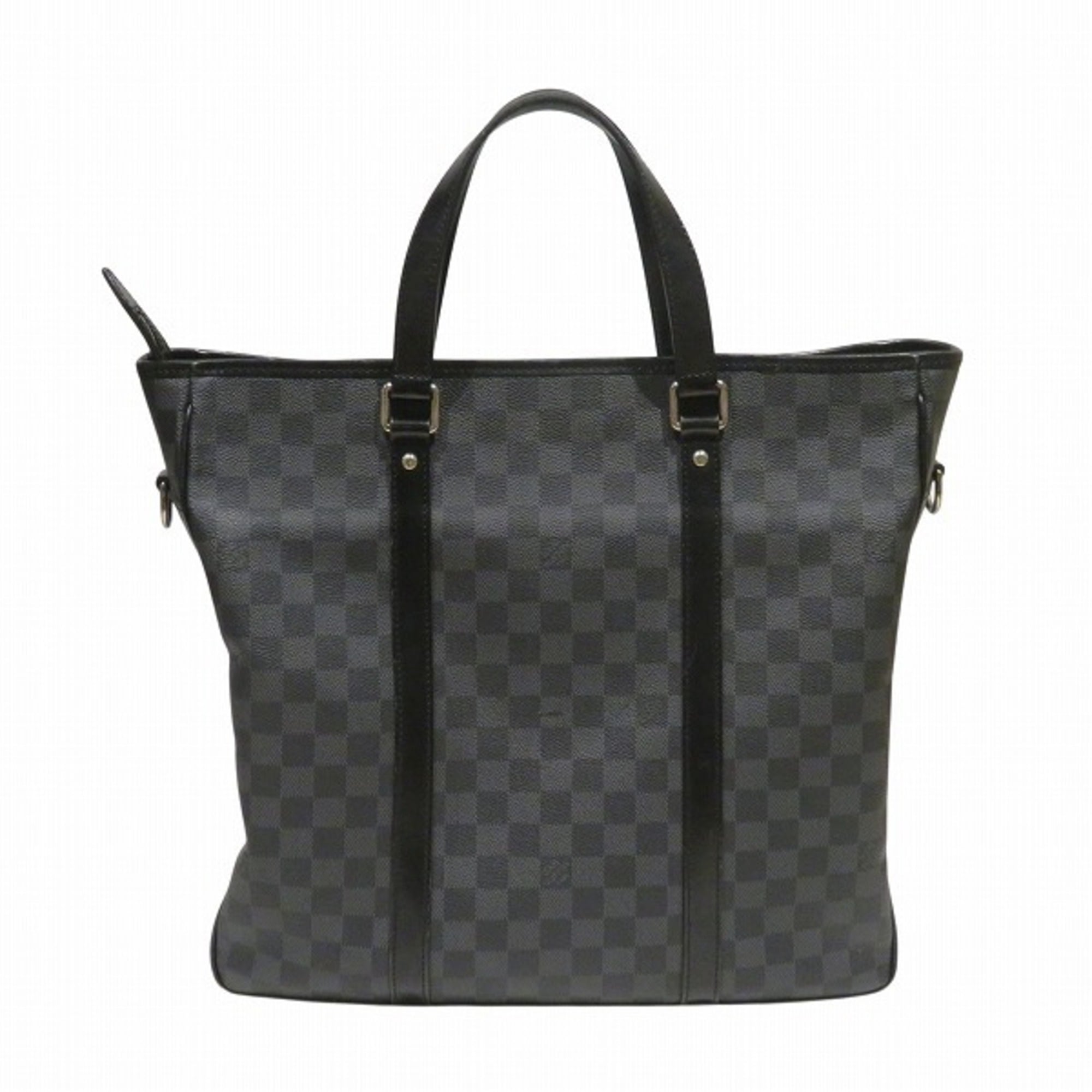 Louis Vuitton Black Damier Graphite Handbag Shoulder Bag Tote Bag (Pre-Owned)