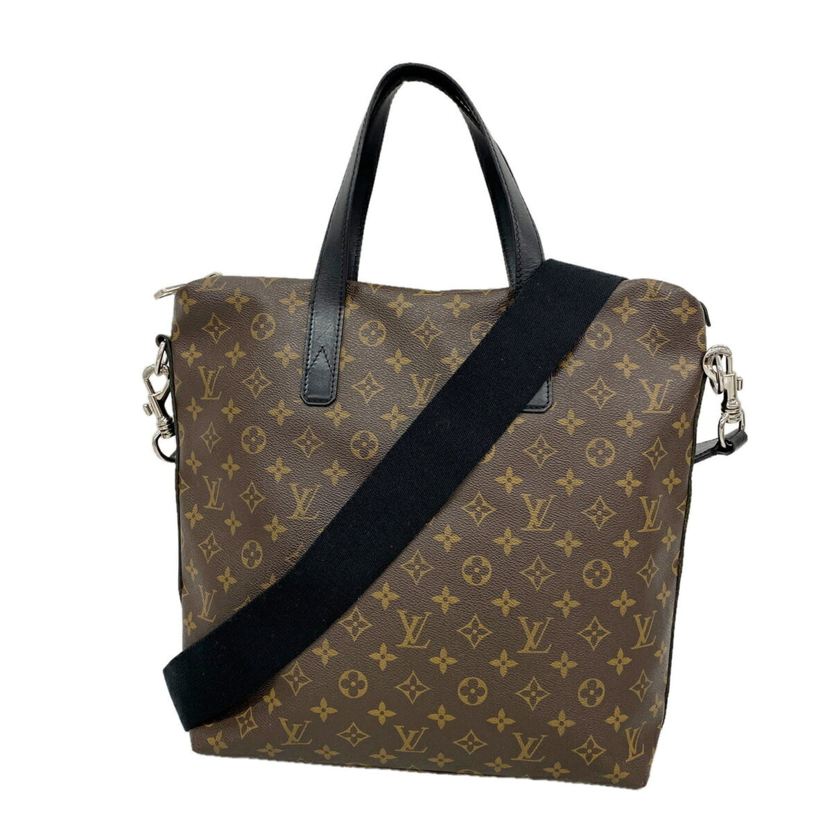 Louis Vuitton Black Brown Tote Bag (Pre-Owned)