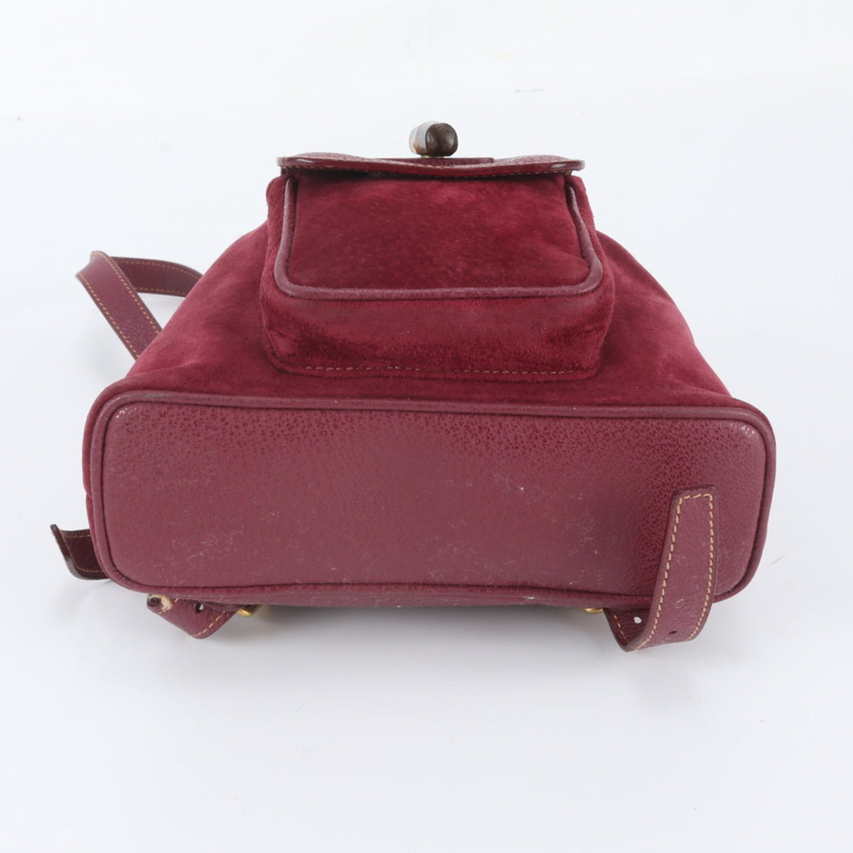 Gucci Bordeaux Leather Backpack (Pre-Owned)