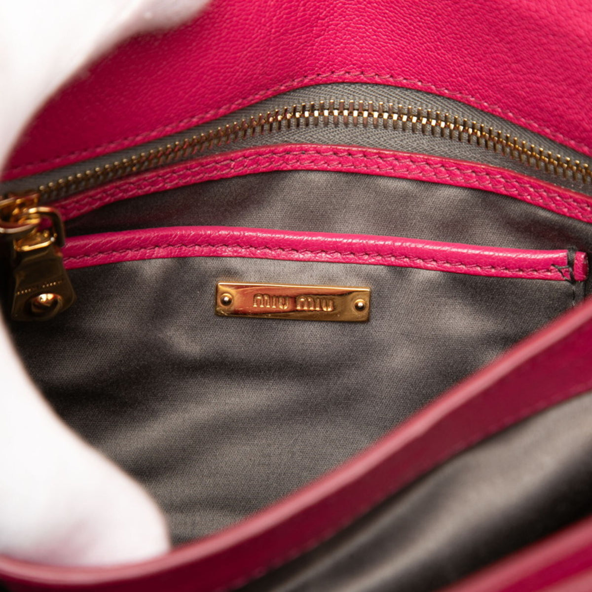 Miu Miu Pink Leather Handbag Shoulder Bag (Pre-Owned)