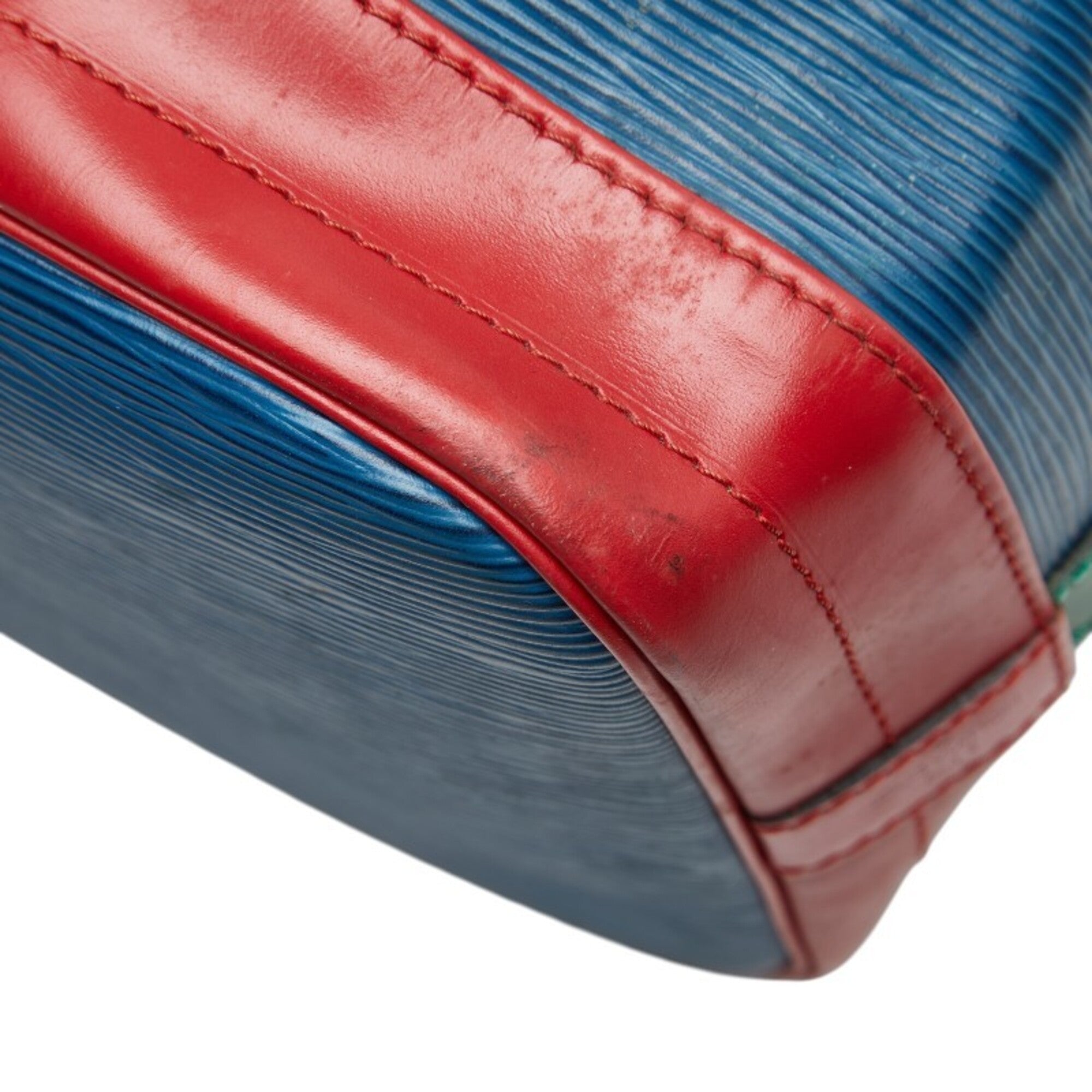 Louis Vuitton Epi Borneo Green Castilian Red Toledo Blue Leather Shoulder Bag (Pre-Owned)