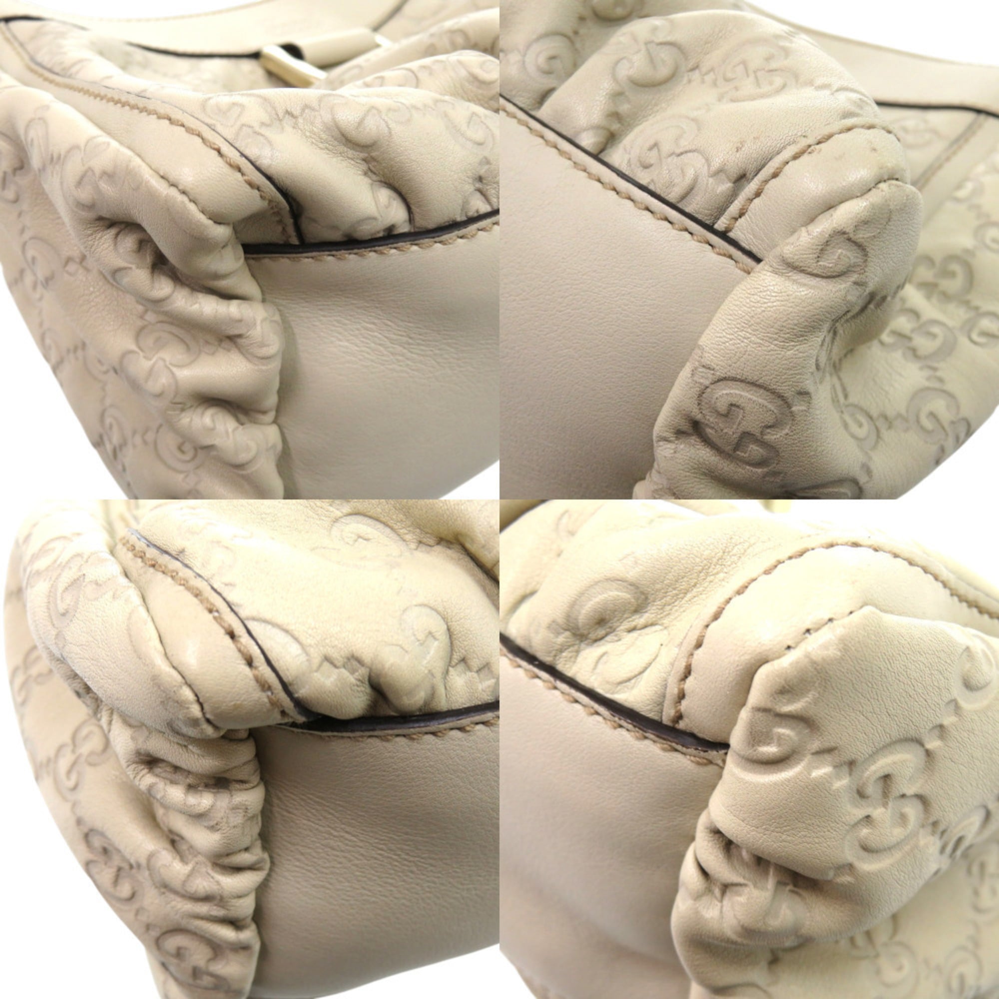 Gucci Ivory White Leather Shoulder Bag (Pre-Owned)