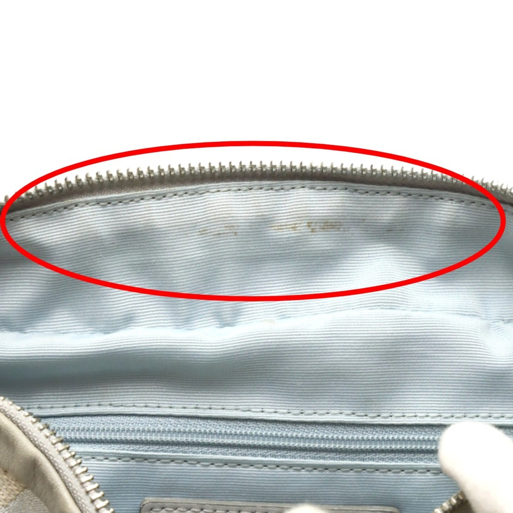 Coach Gray Leather Shoulder Bag (Pre-Owned)