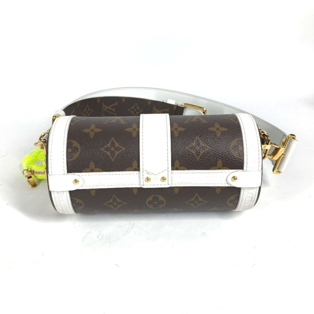 Louis Vuitton Brown White Monogram Canvas Pouch Shoulder Bag (Pre-Owned)